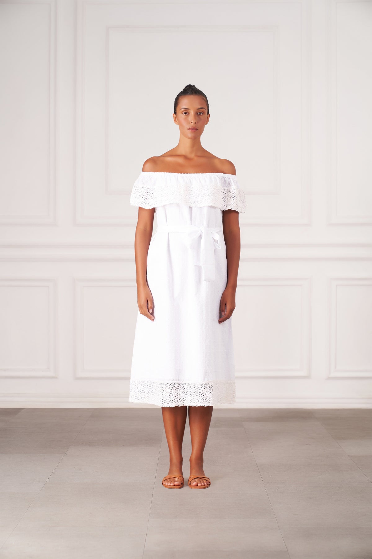 Lily Midi Dress | White