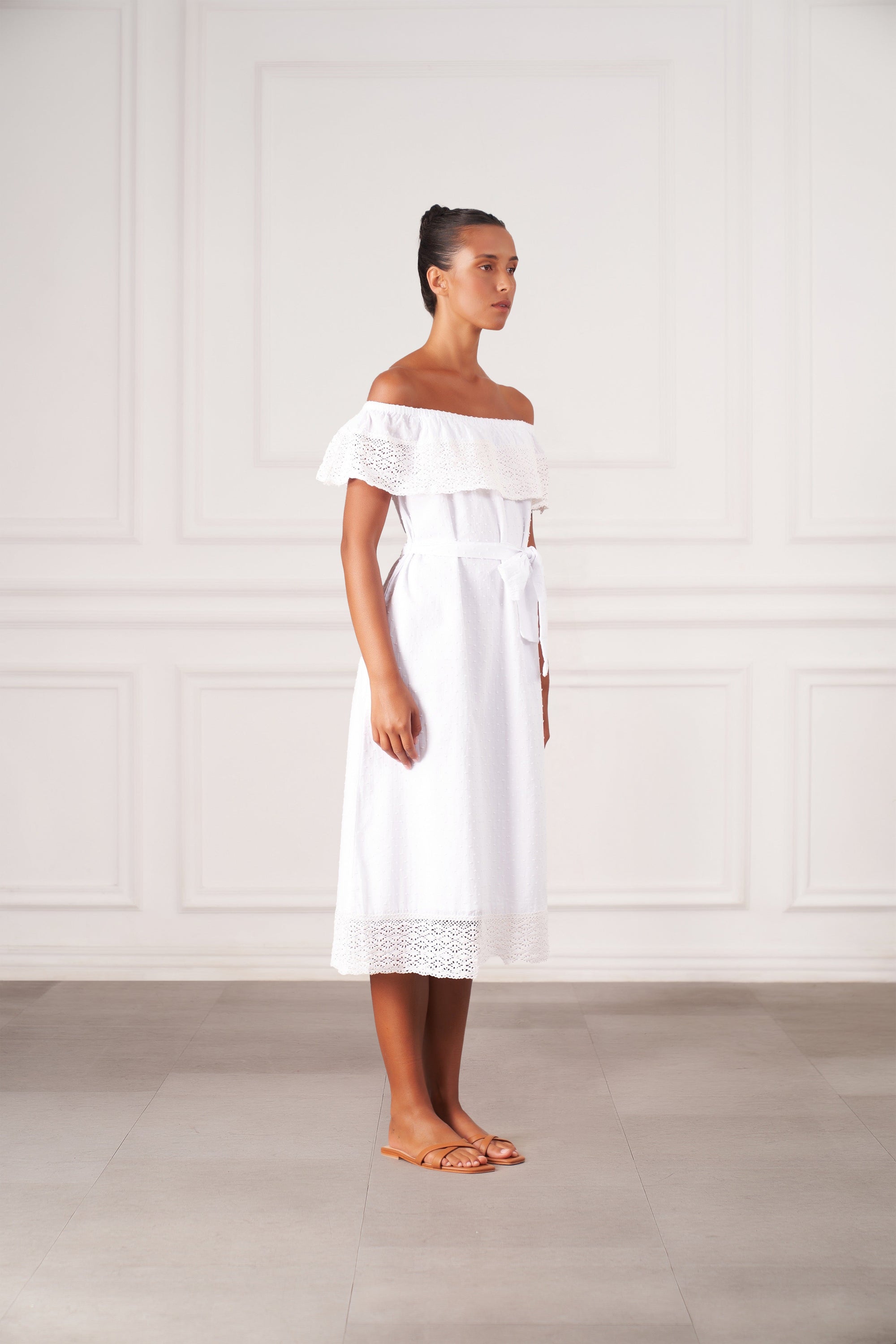 Lily Midi Dress | White