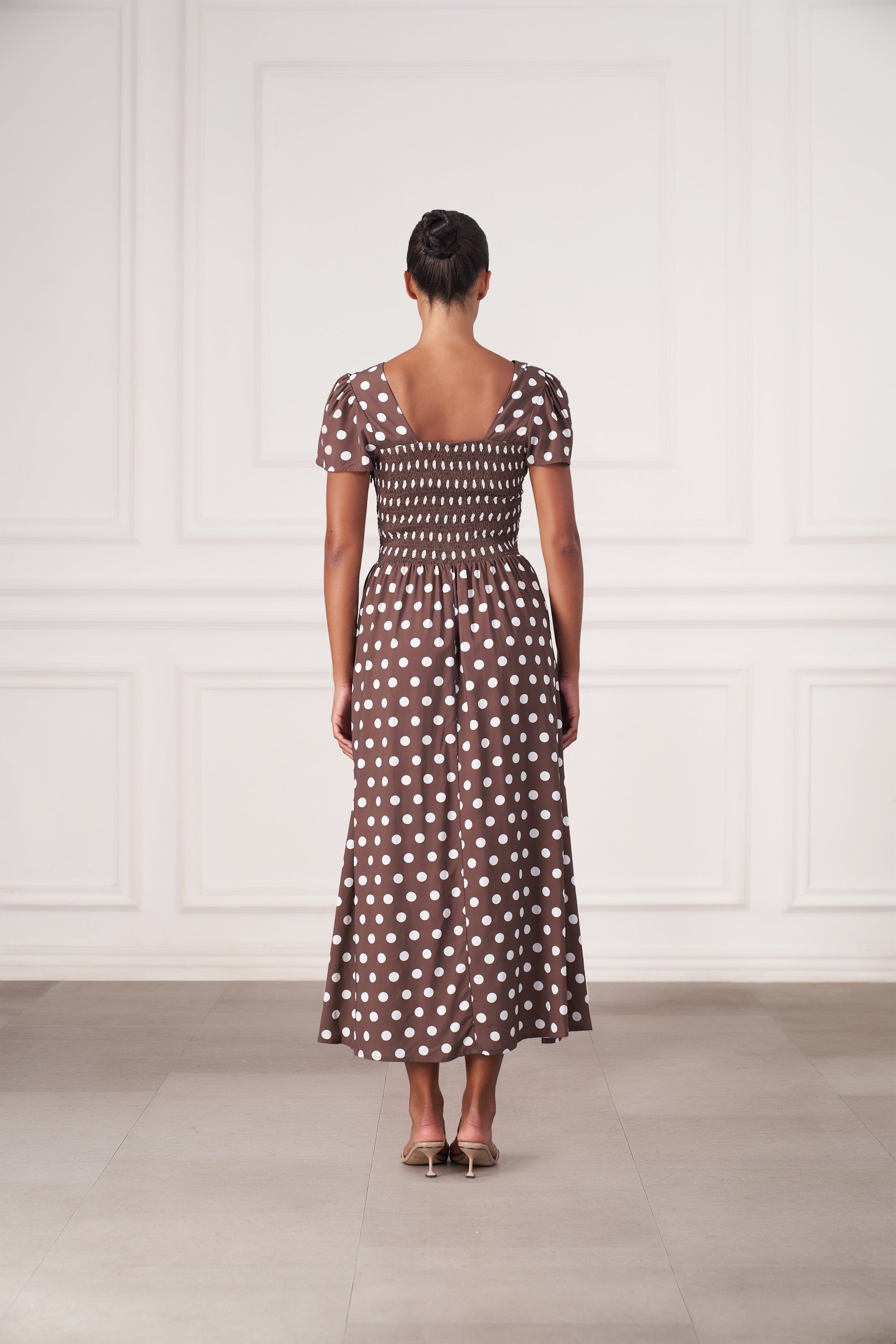 Margot Maxi Dress | Espresso Dot