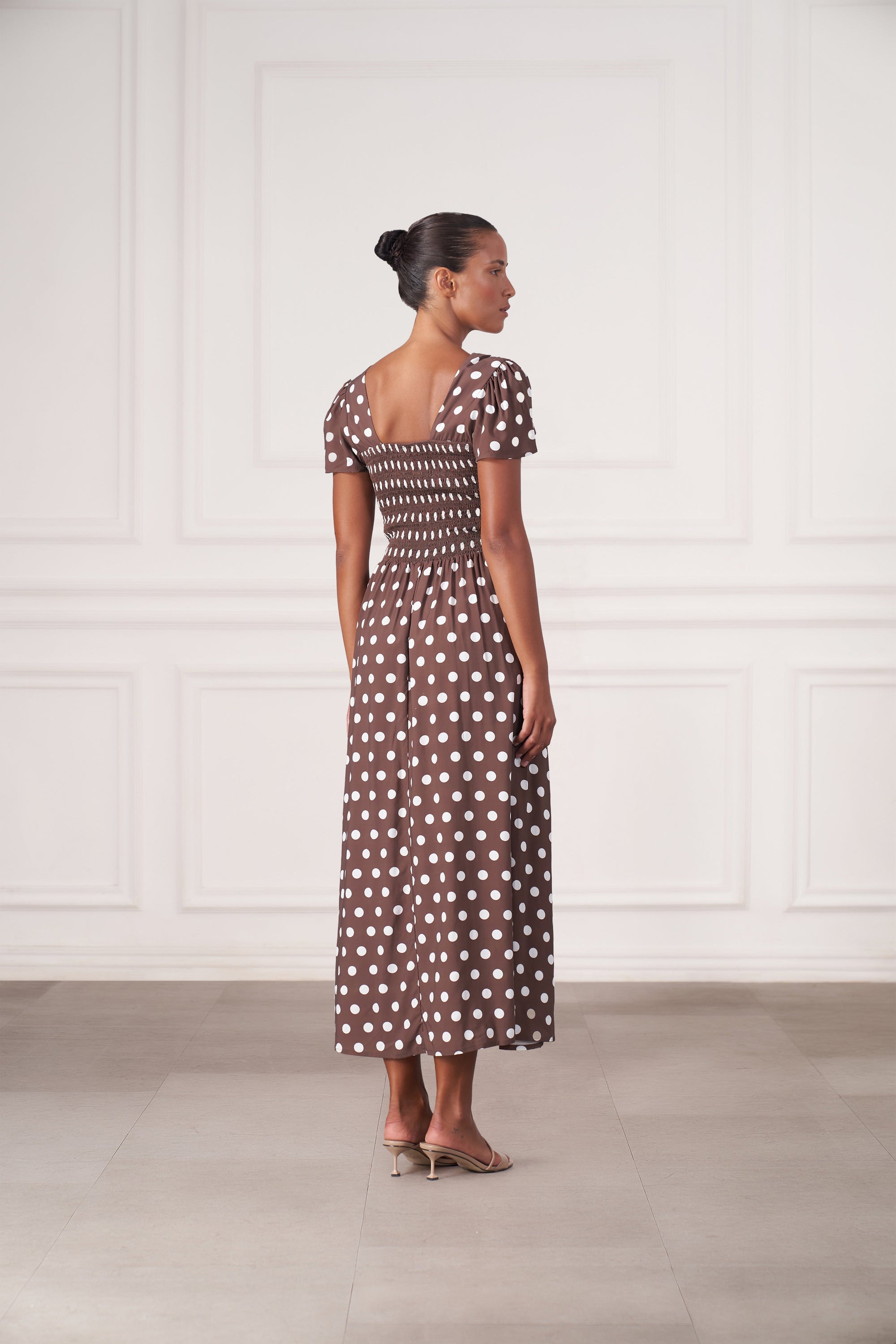 Margot Maxi Dress | Espresso Dot