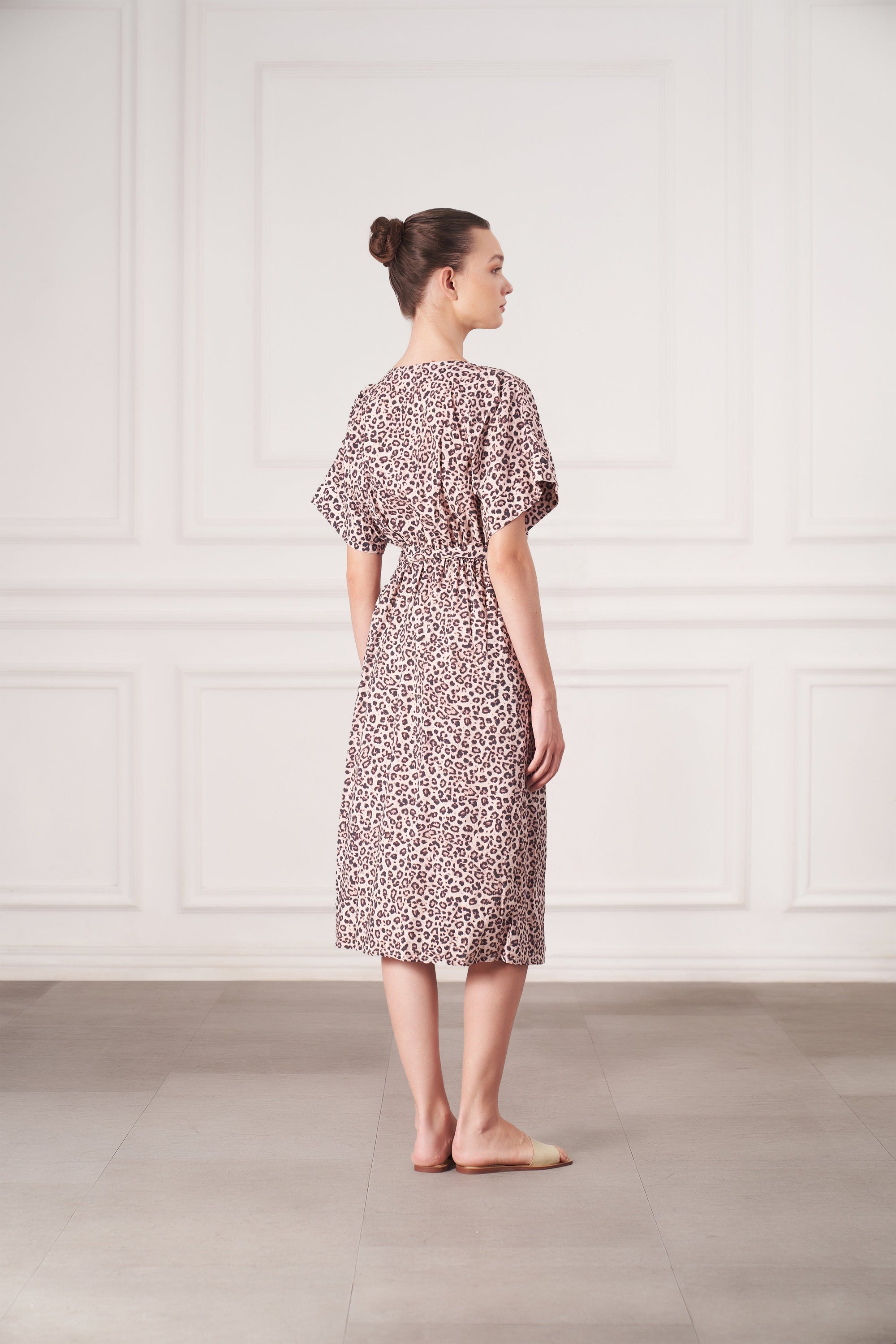 Melody Midi Dress | Snow Leopard