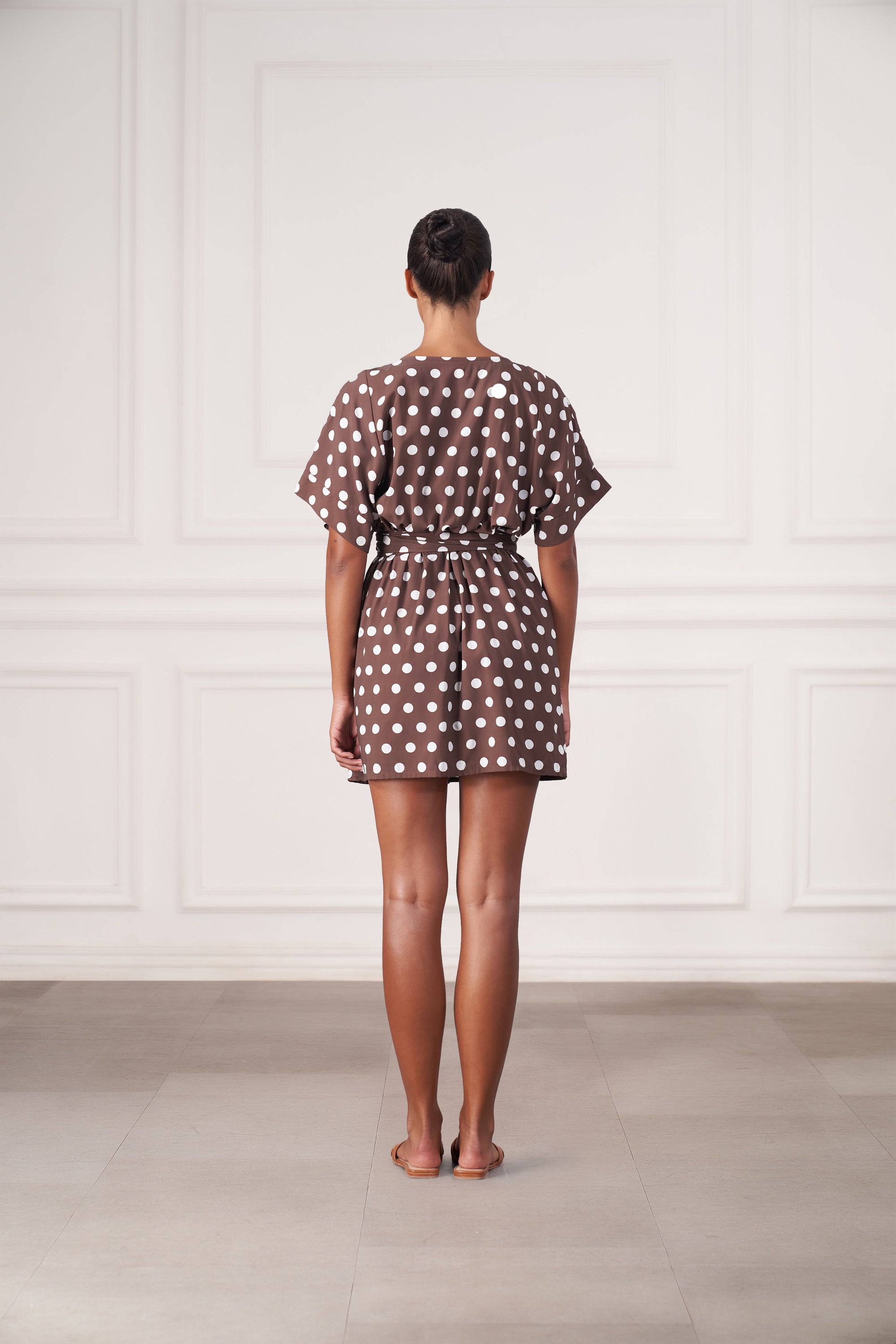 Melody Mini Dress | Espresso Dot