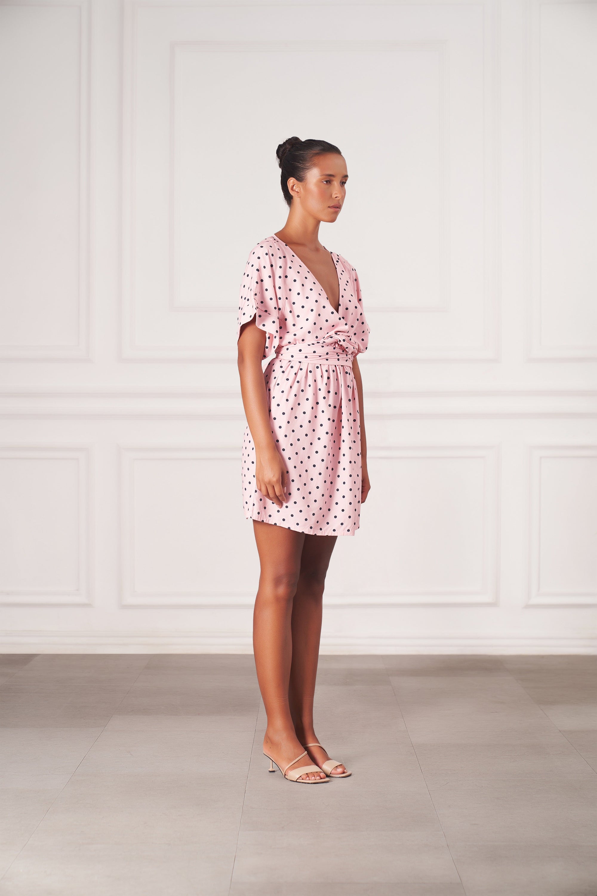 Melody Mini Dress | Pink Polka Dots