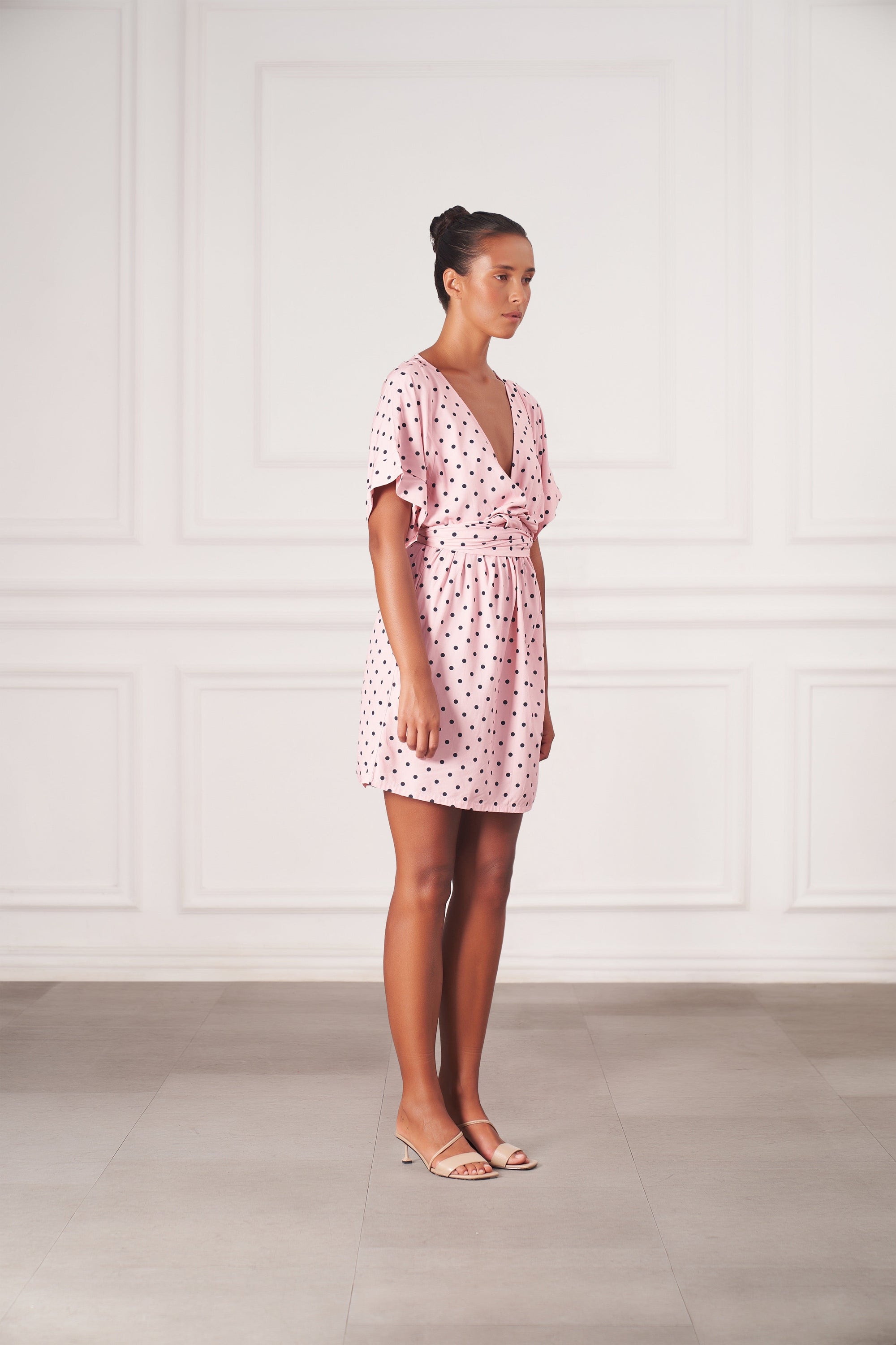 Melody Mini Dress | Pink Polka Dots