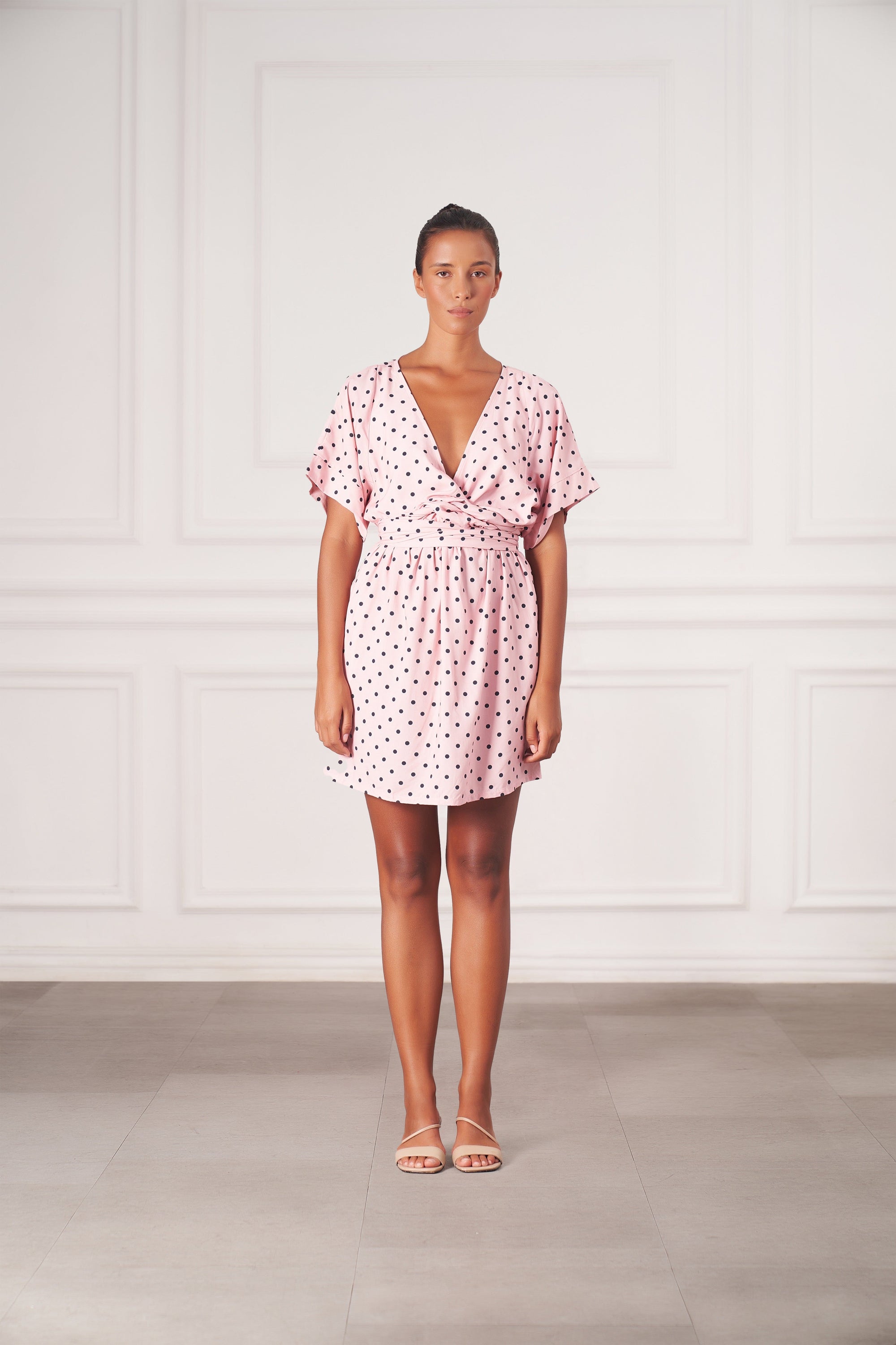 Melody Mini Dress | Pink Polka Dots