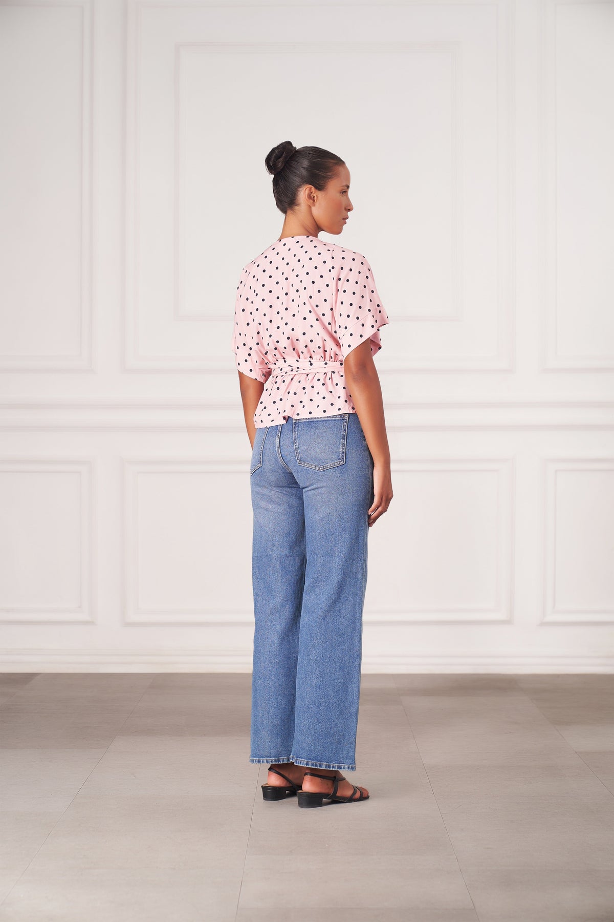 Melody Top | Pink Polka Dots