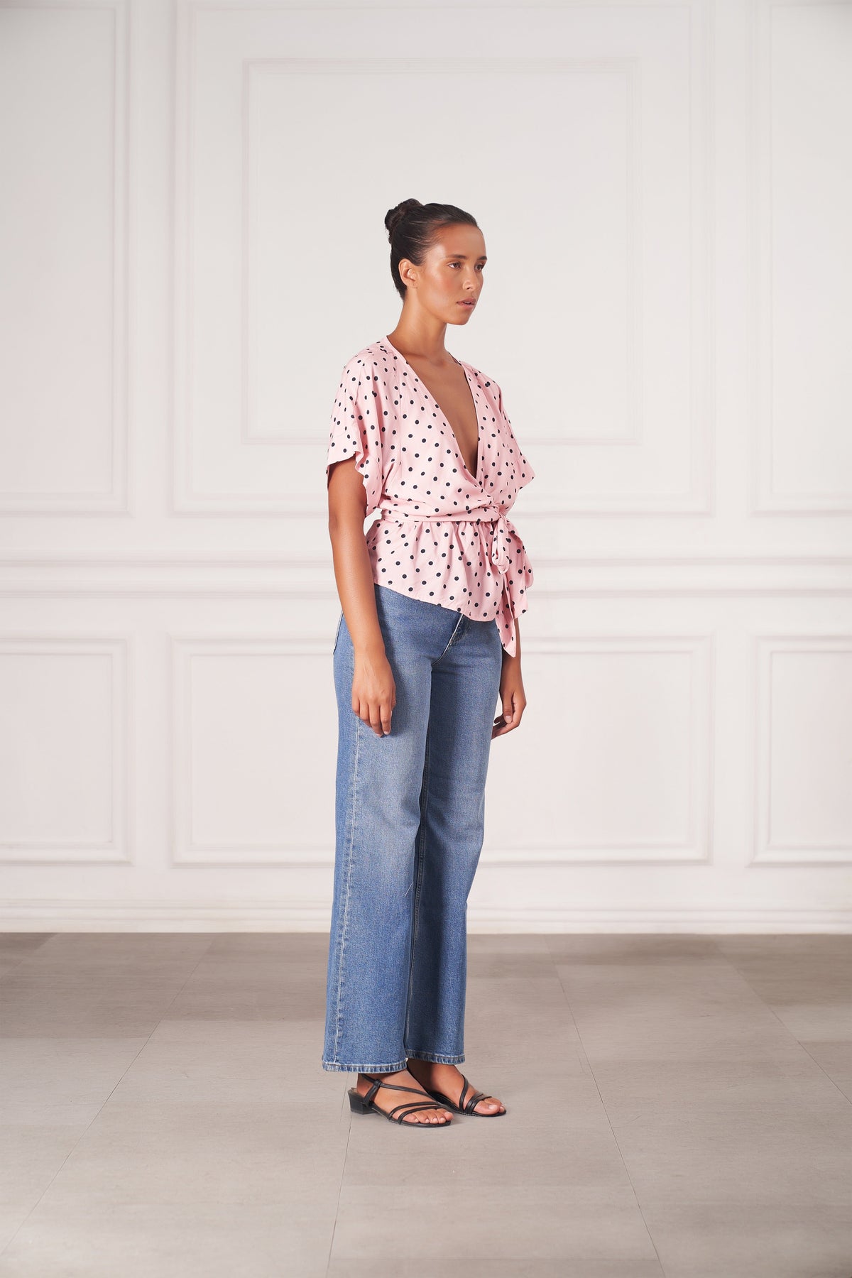 Melody Top | Pink Polka Dots
