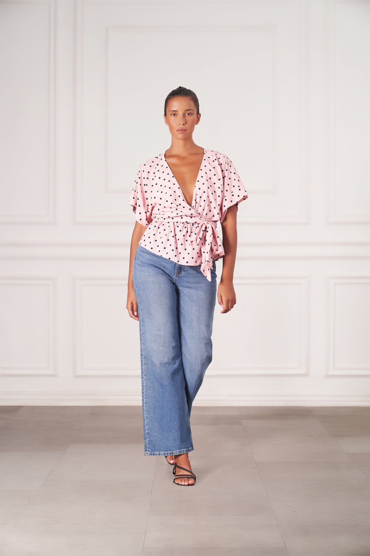 Melody Top | Pink Polka Dots