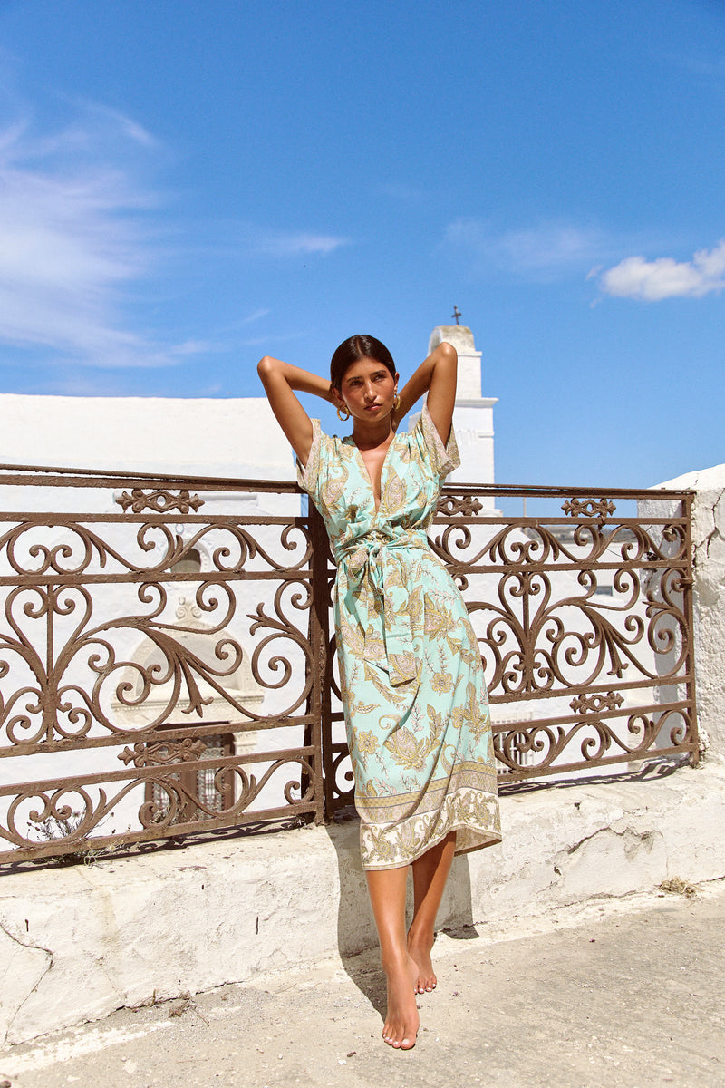 Amalfi Kisses Smocked Midi