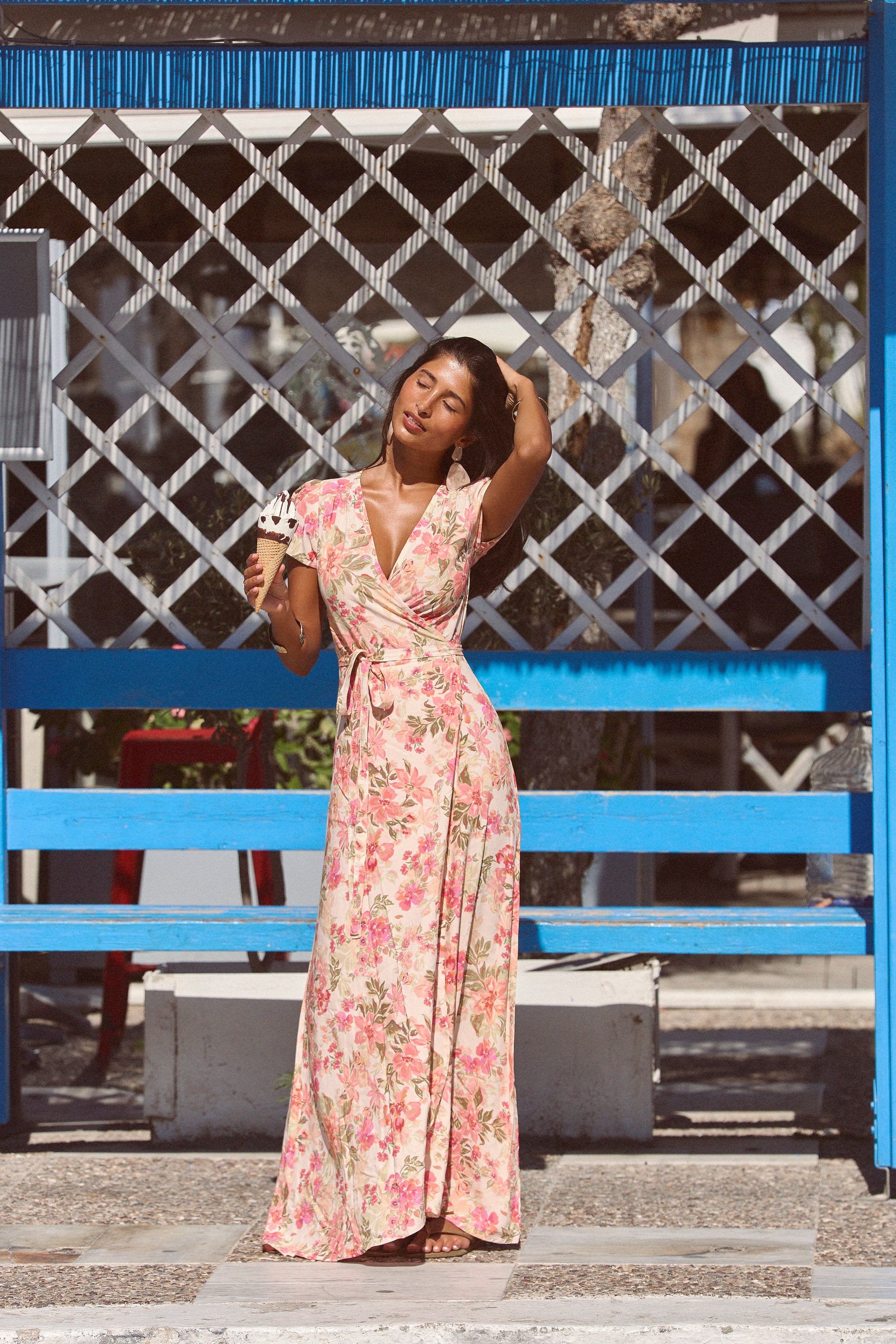 Alexa Maxi Wrap Dress | Azaelia