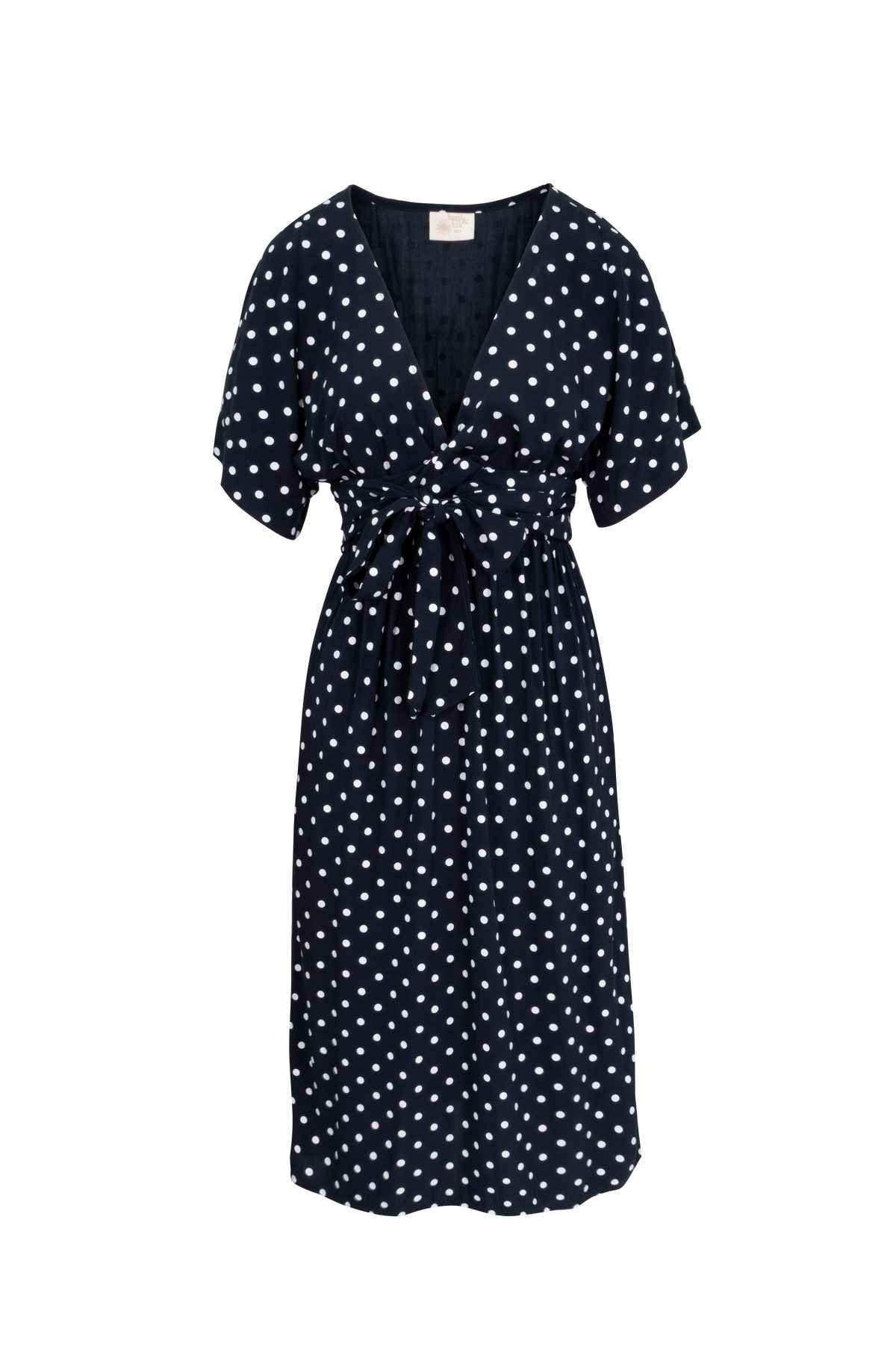 Melody Midi Dress | Midnight Polka Dot