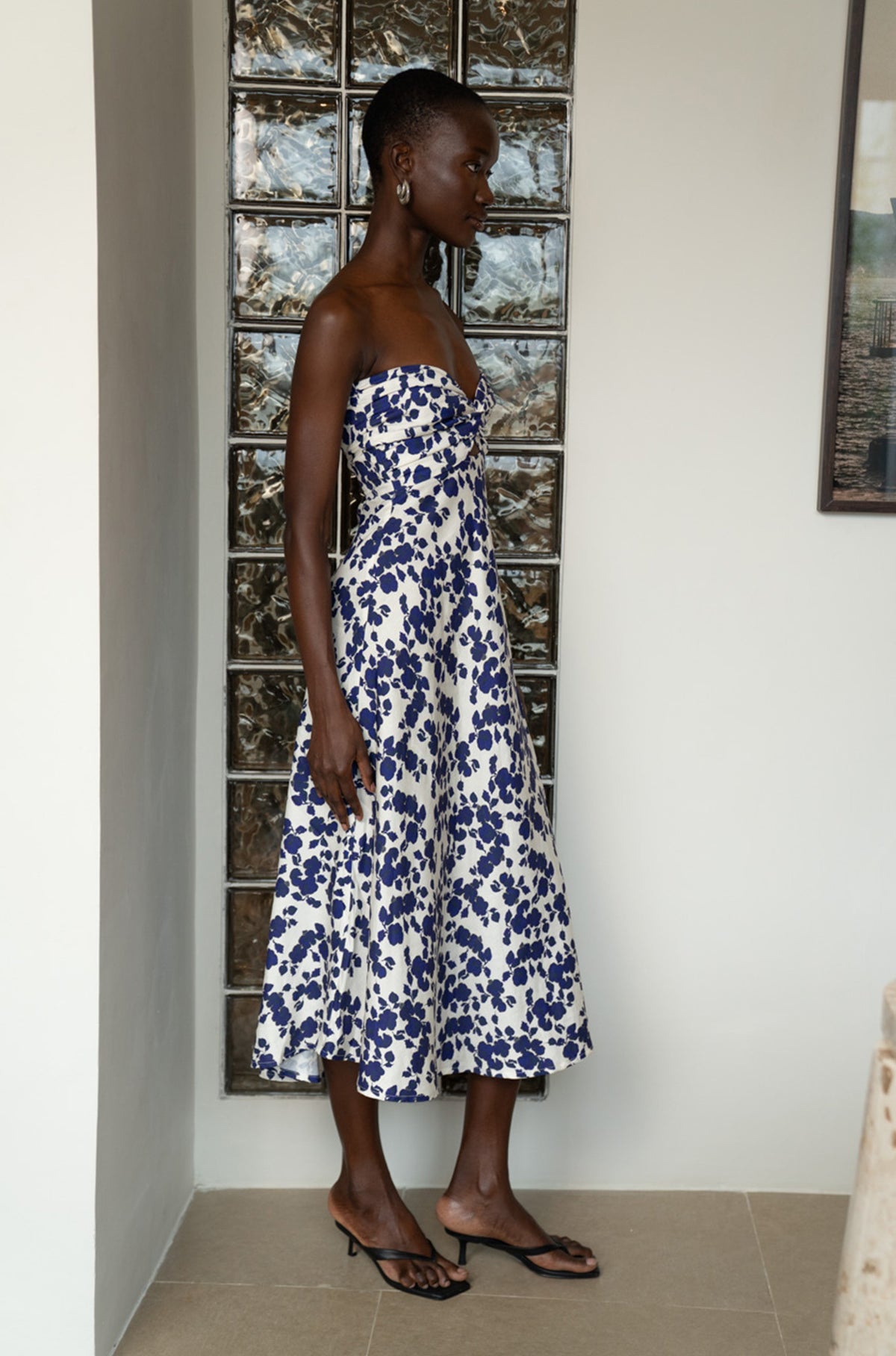 Sabine Midi Dress | Cornflowers