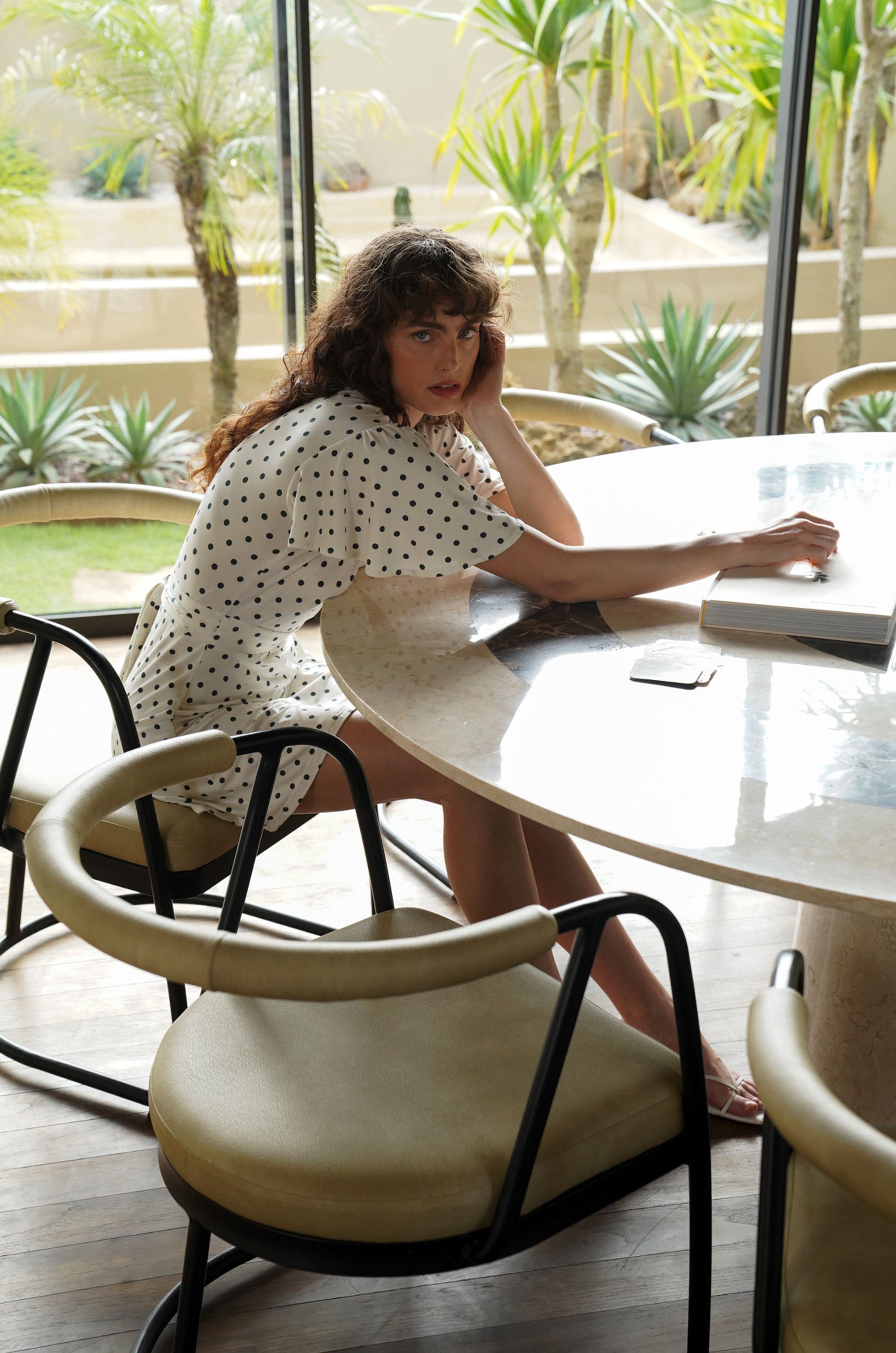 Lucia Mini Wrap Dress | Holiday Polka Dot