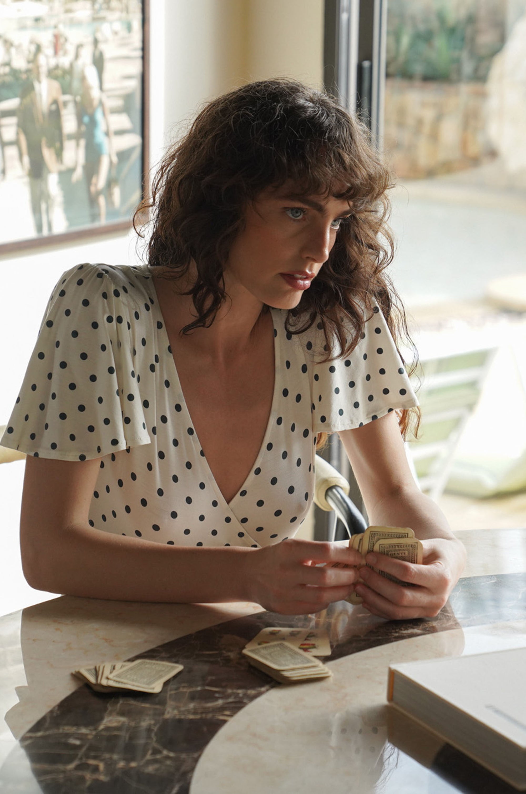 Lucia Mini Wrap Dress | Holiday Polka Dot