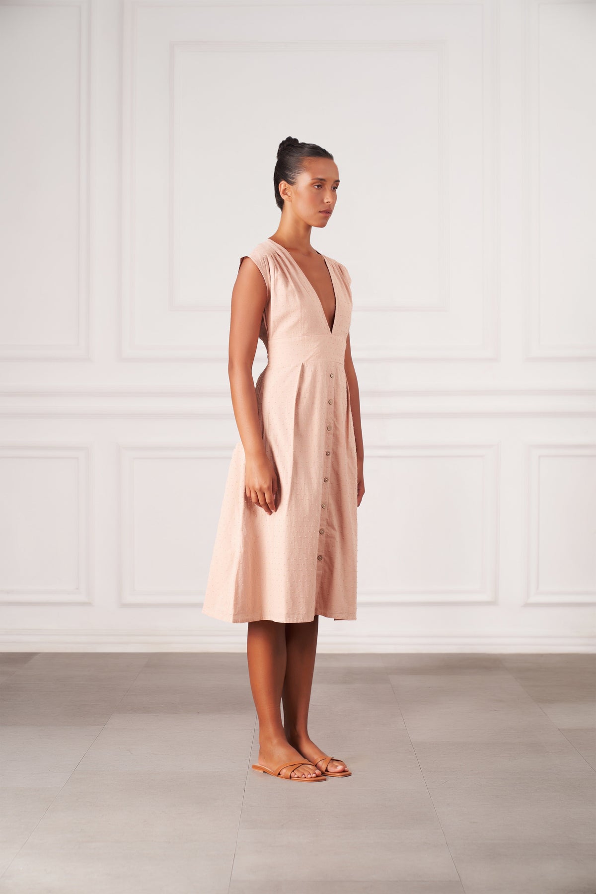 Valentina Midi Dress | Faded Blush