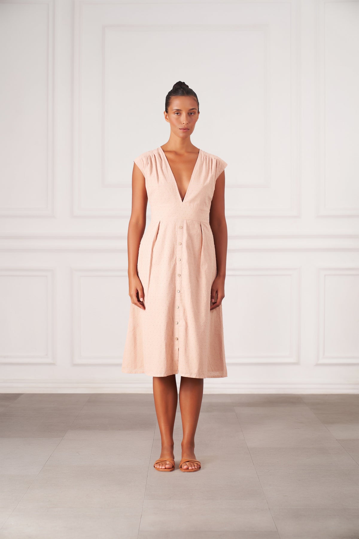 Valentina Midi Dress | Faded Blush