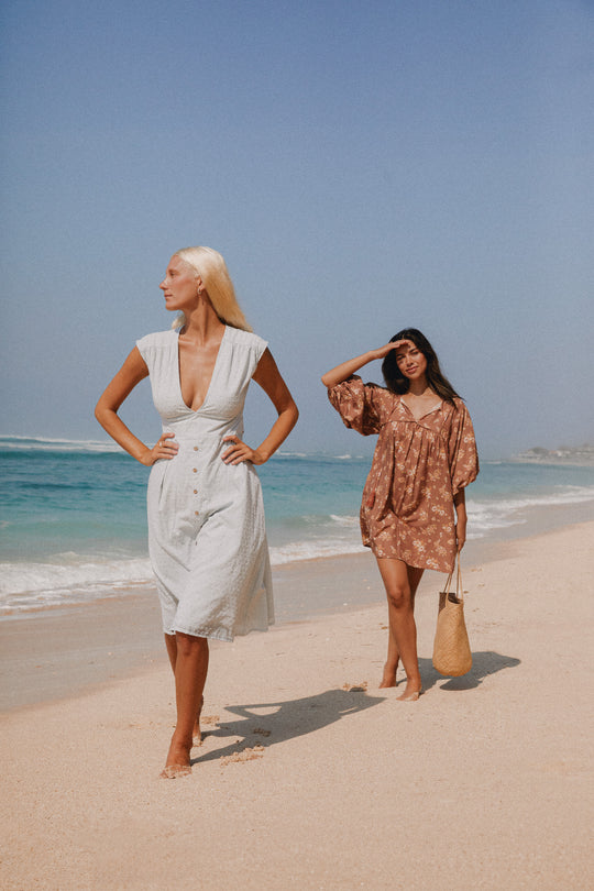 Valentina Midi Dress | Dusty Blue