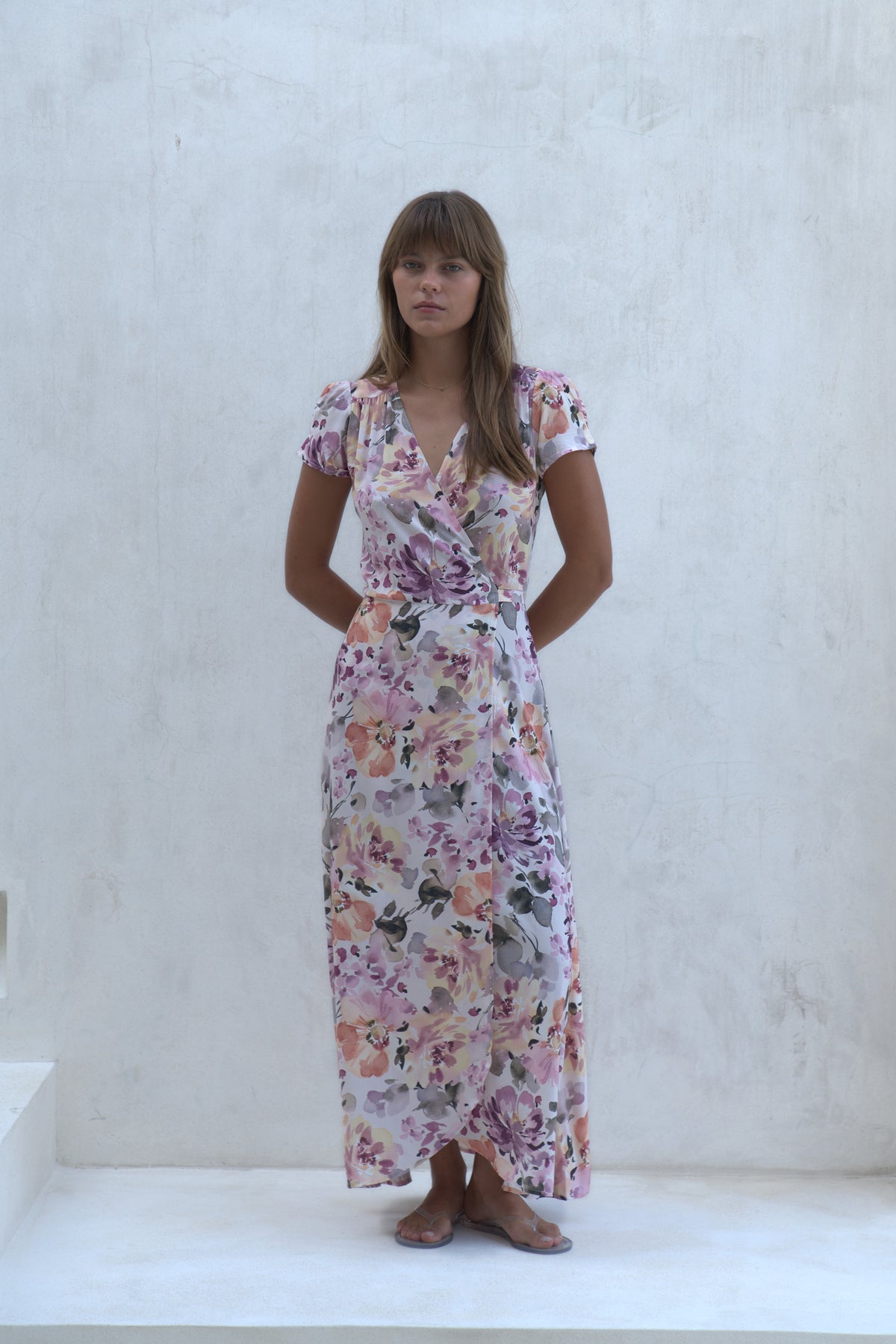 Alexa Maxi Wrap Dress | Soiree Floral