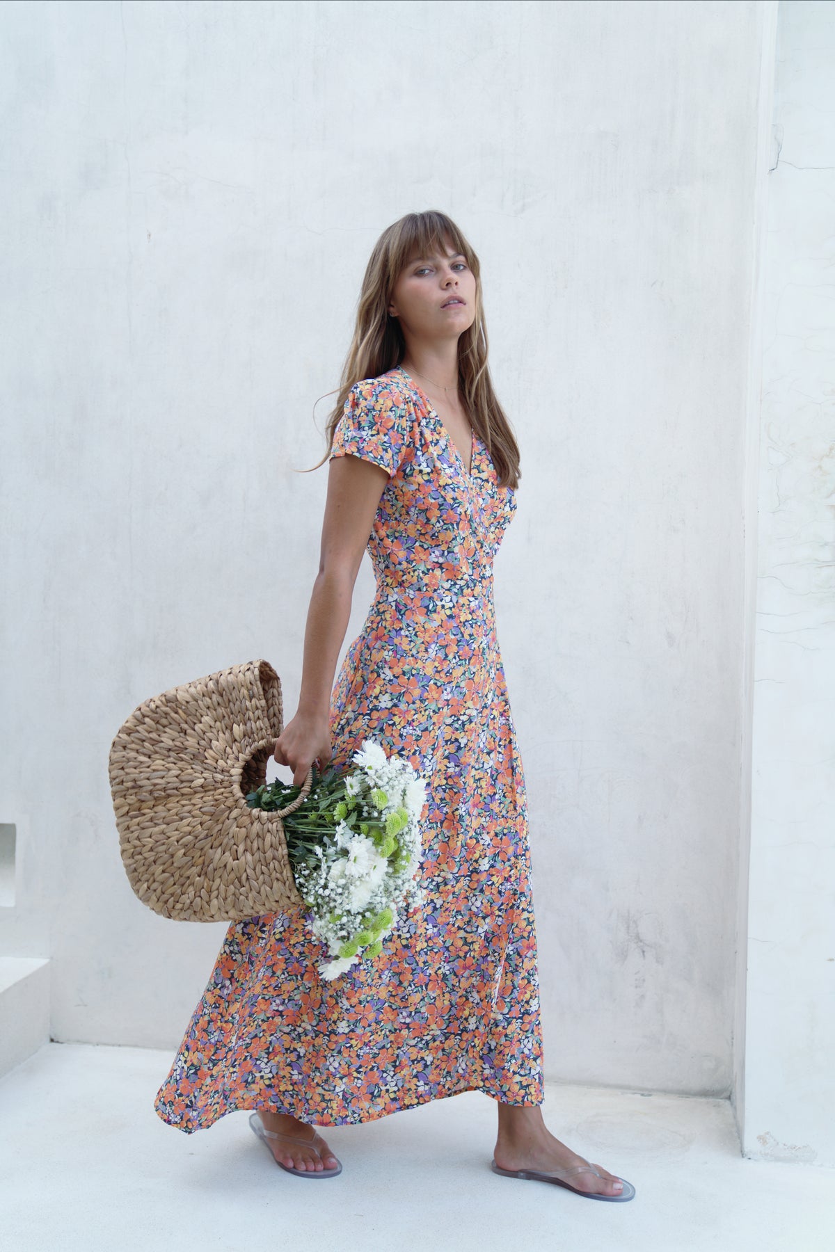 Alexa Maxi Wrap Dress | Wildflower