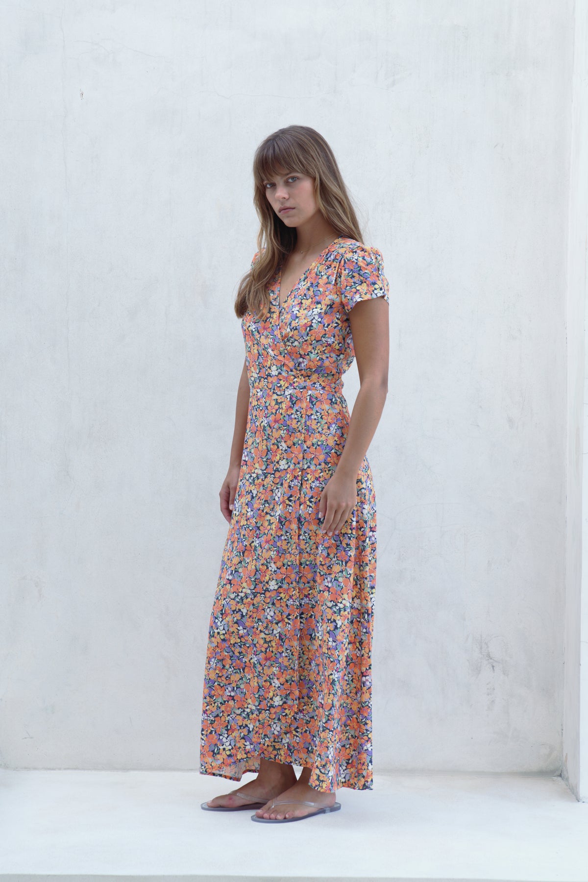 Alexa Maxi Wrap Dress | Wildflower