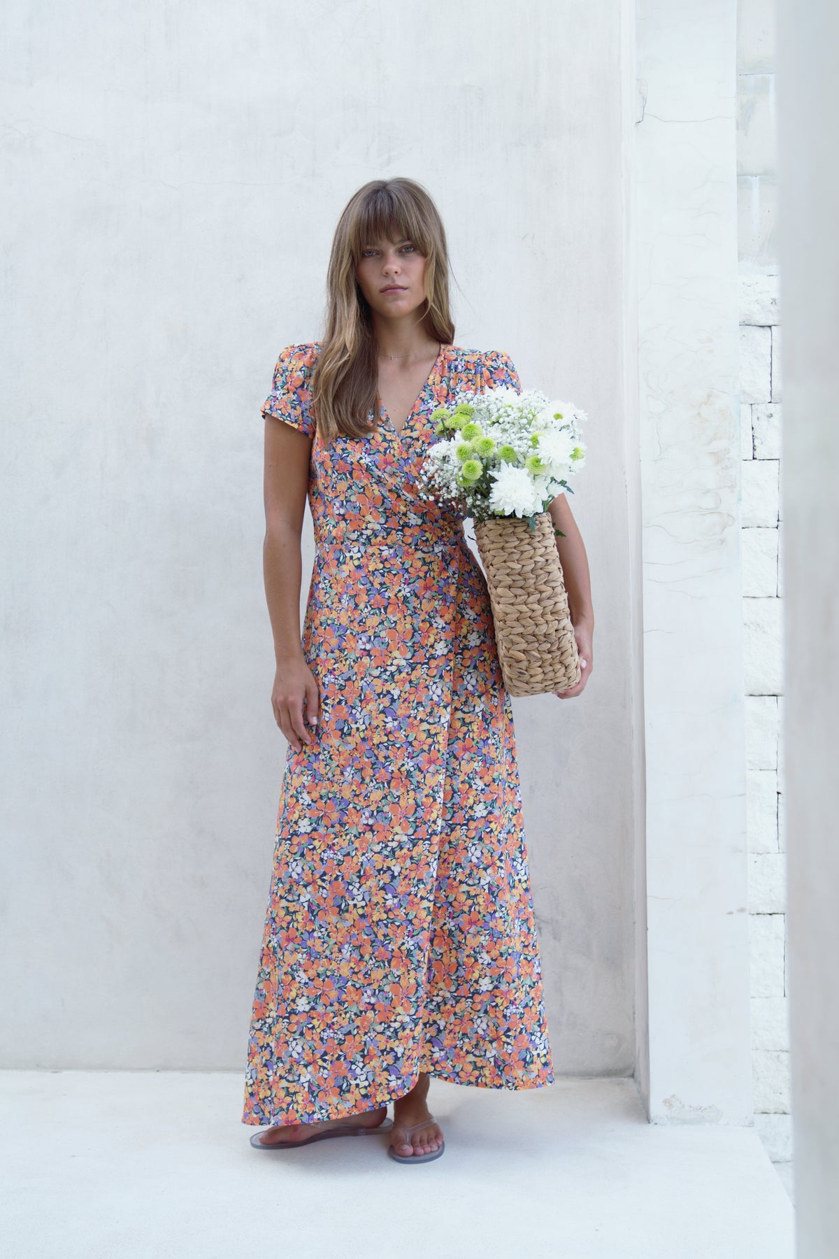 Alexa Maxi Wrap Dress | Wildflower