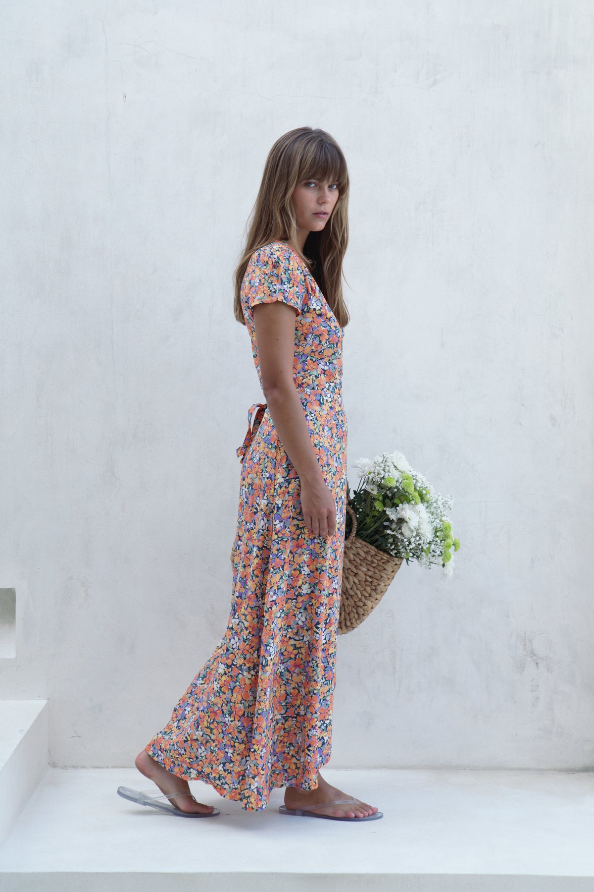Alexa Maxi Wrap Dress | Wildflower