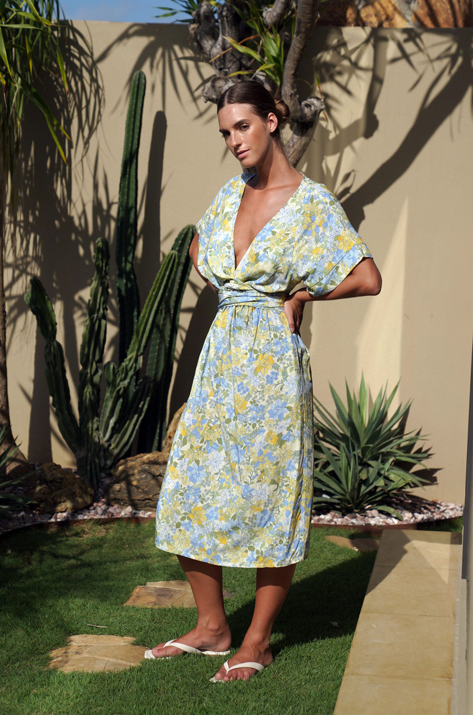 Melody Midi Dress | Pastel Blooms