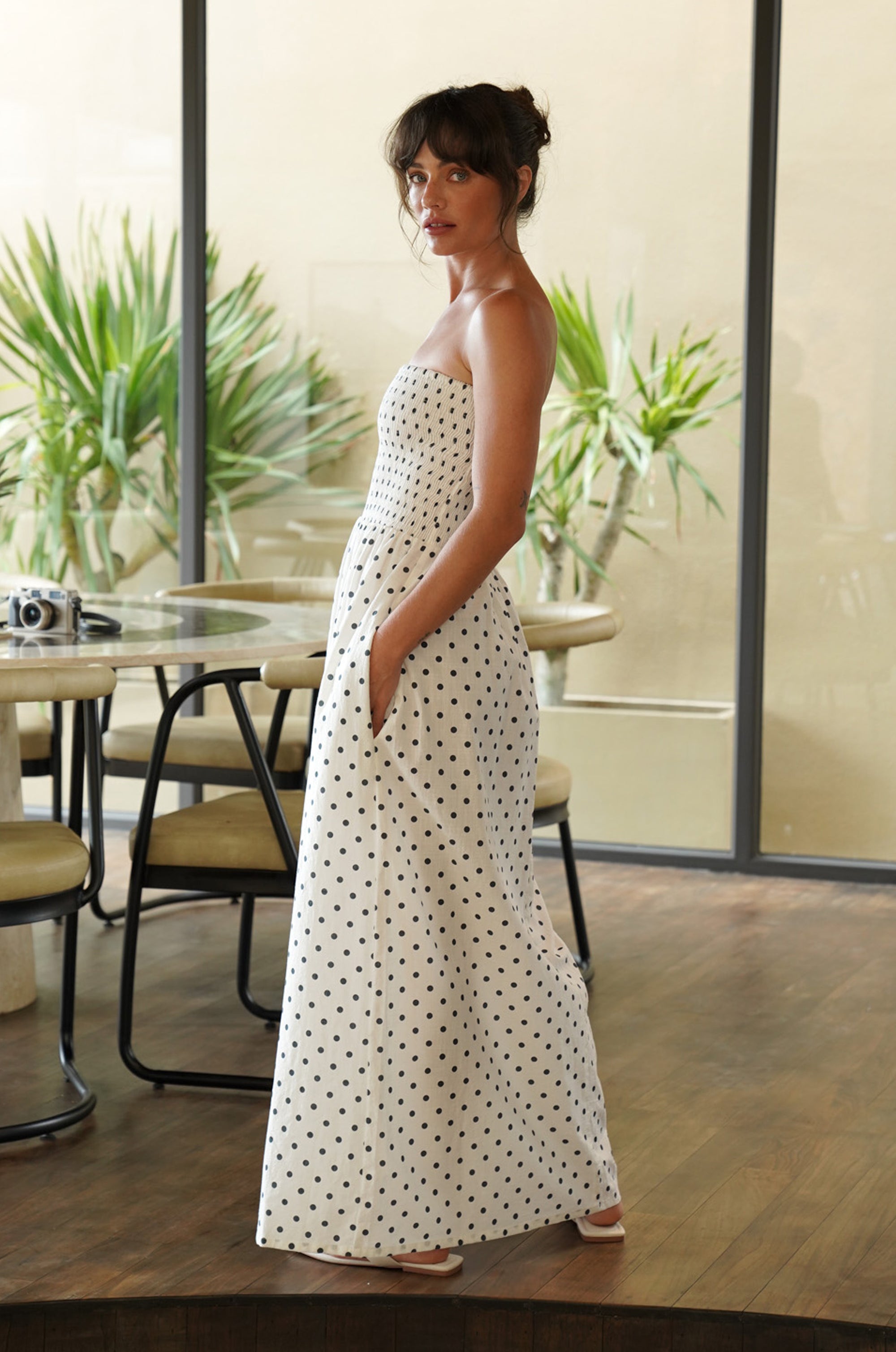 Rosie Maxi Dress | Holiday Polka Dot