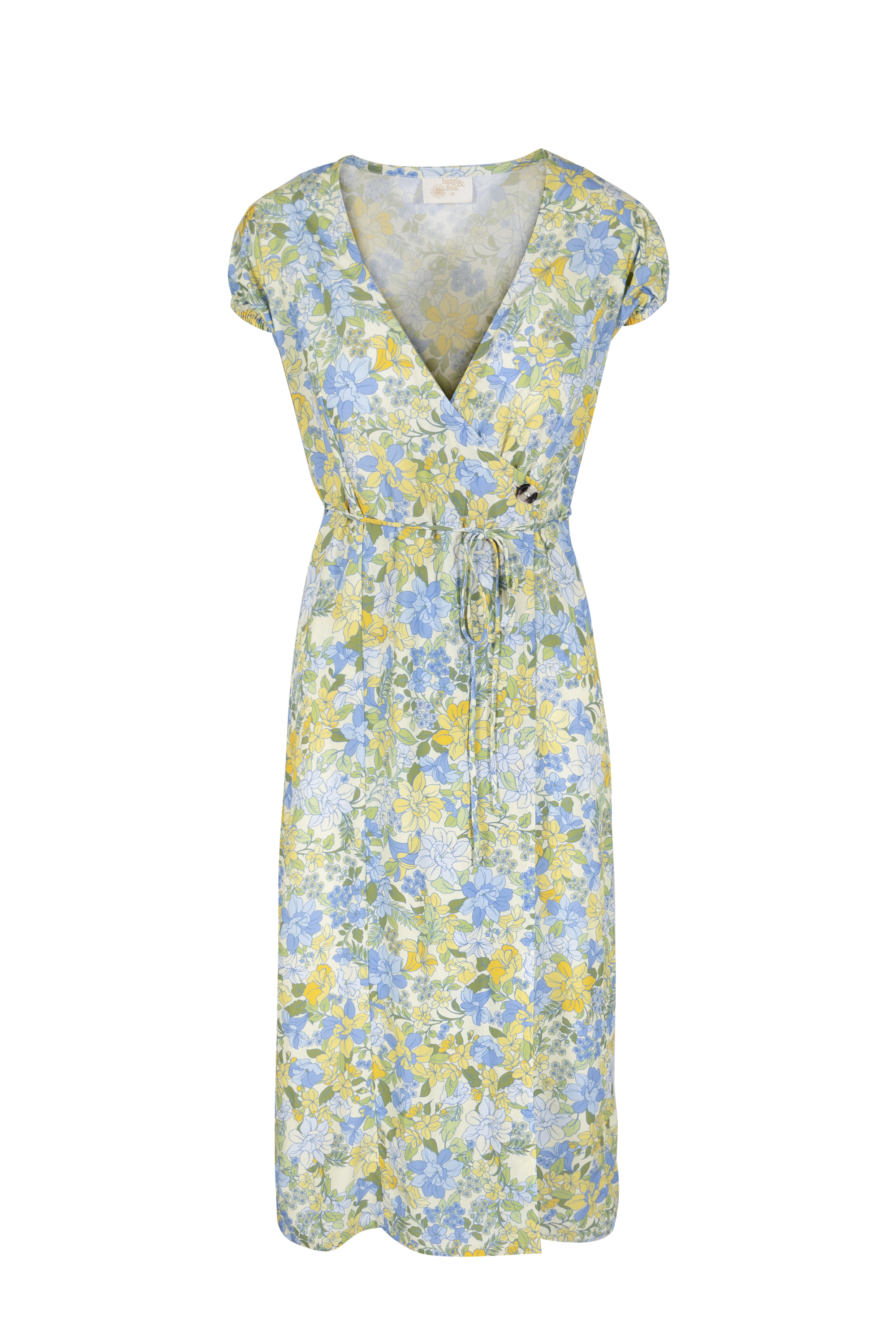 Alaia Midi Wrap Dress | Pastel Blooms