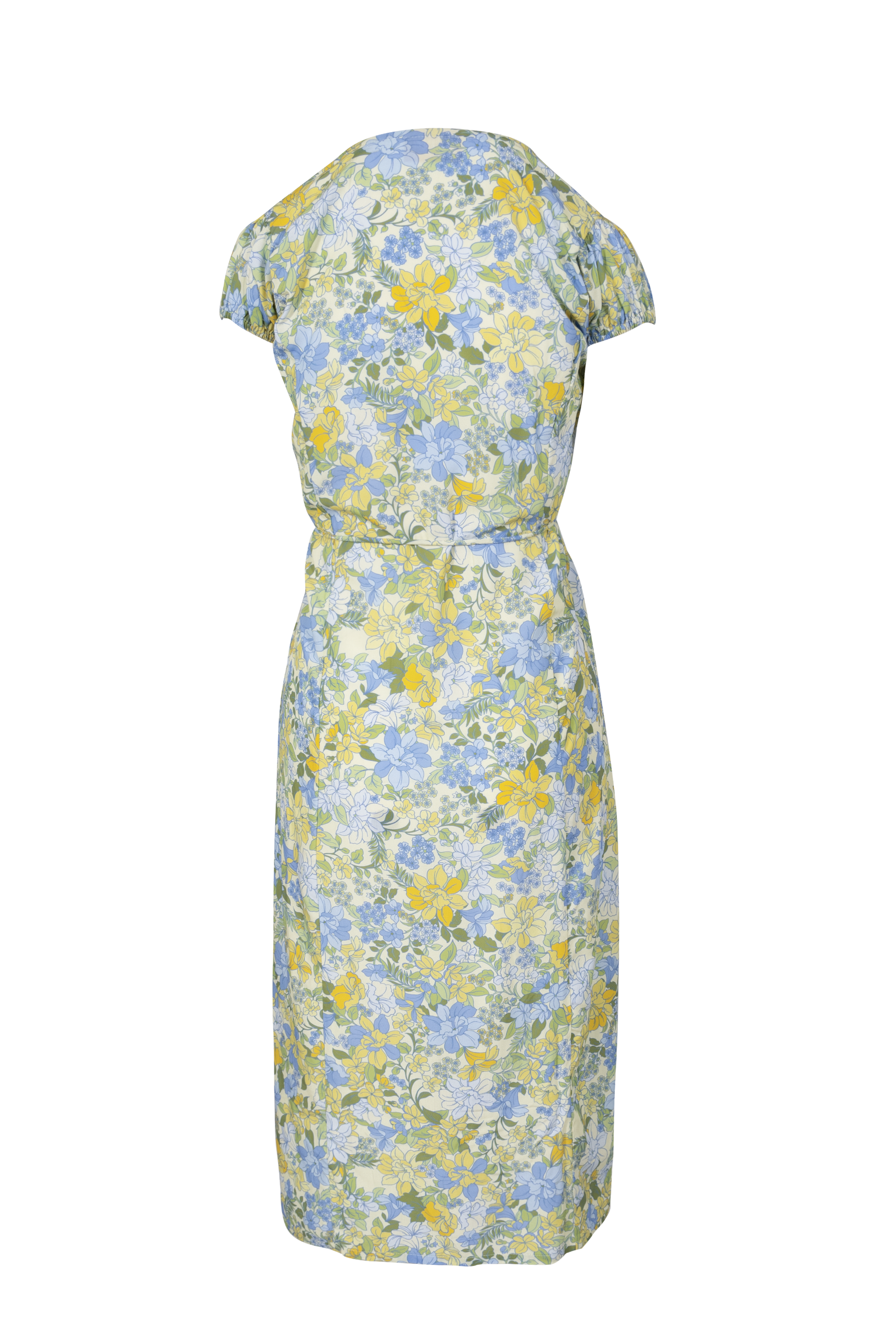 Alaia Midi Wrap Dress | Pastel Blooms