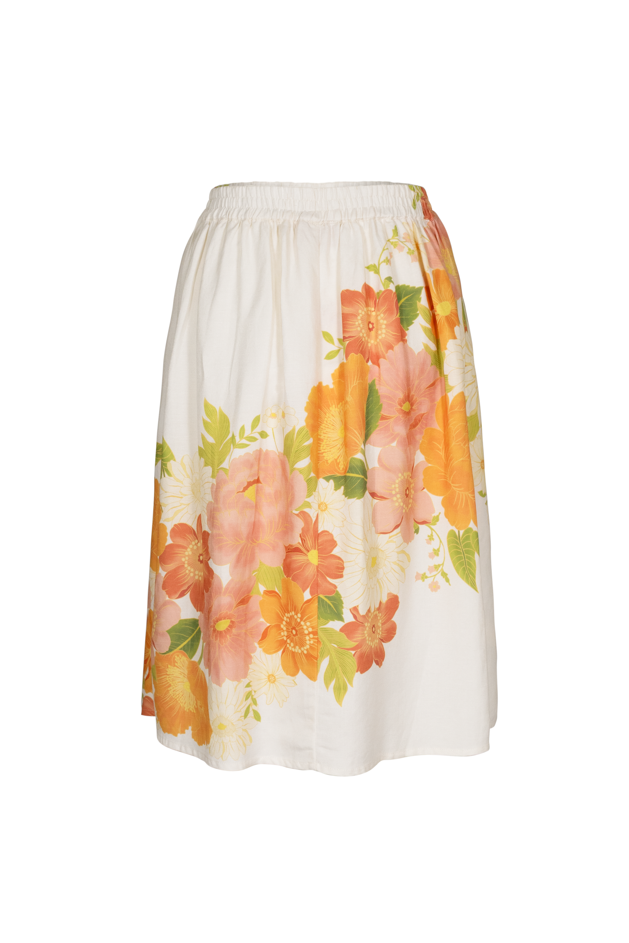Olive Midi Skirt | Vintage Floral