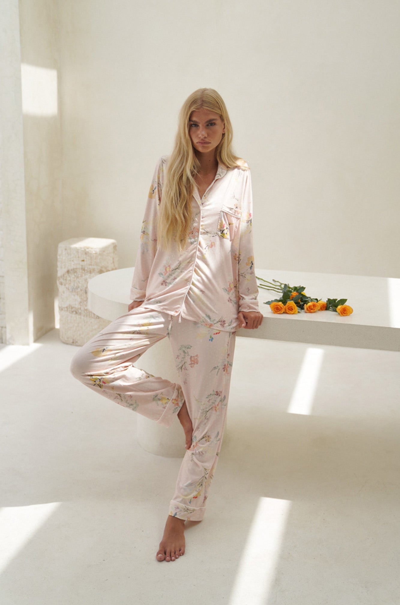 Francesca Sleep Set | Secret Garden Blush