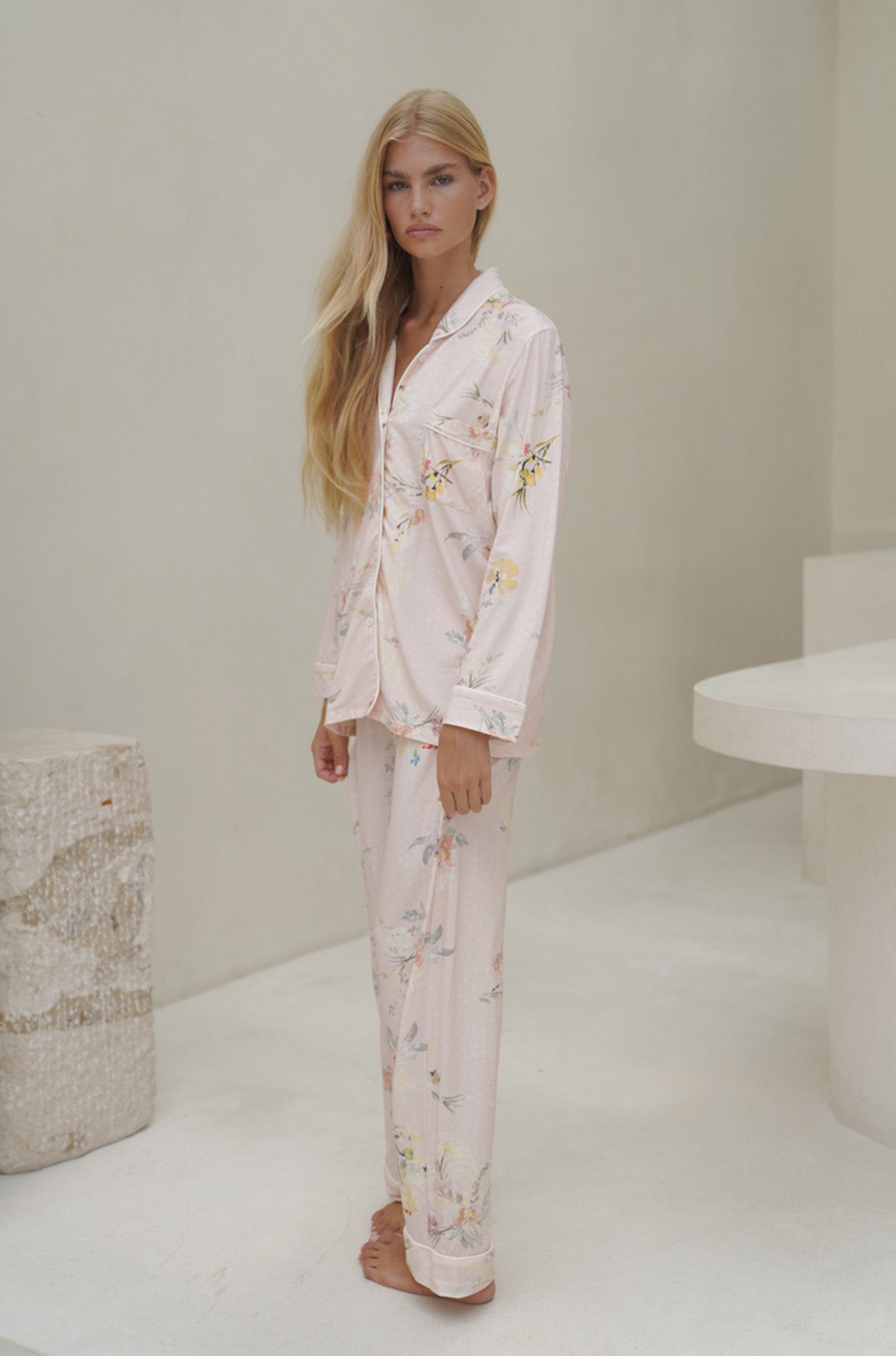 Francesca Sleep Set | Secret Garden Blush