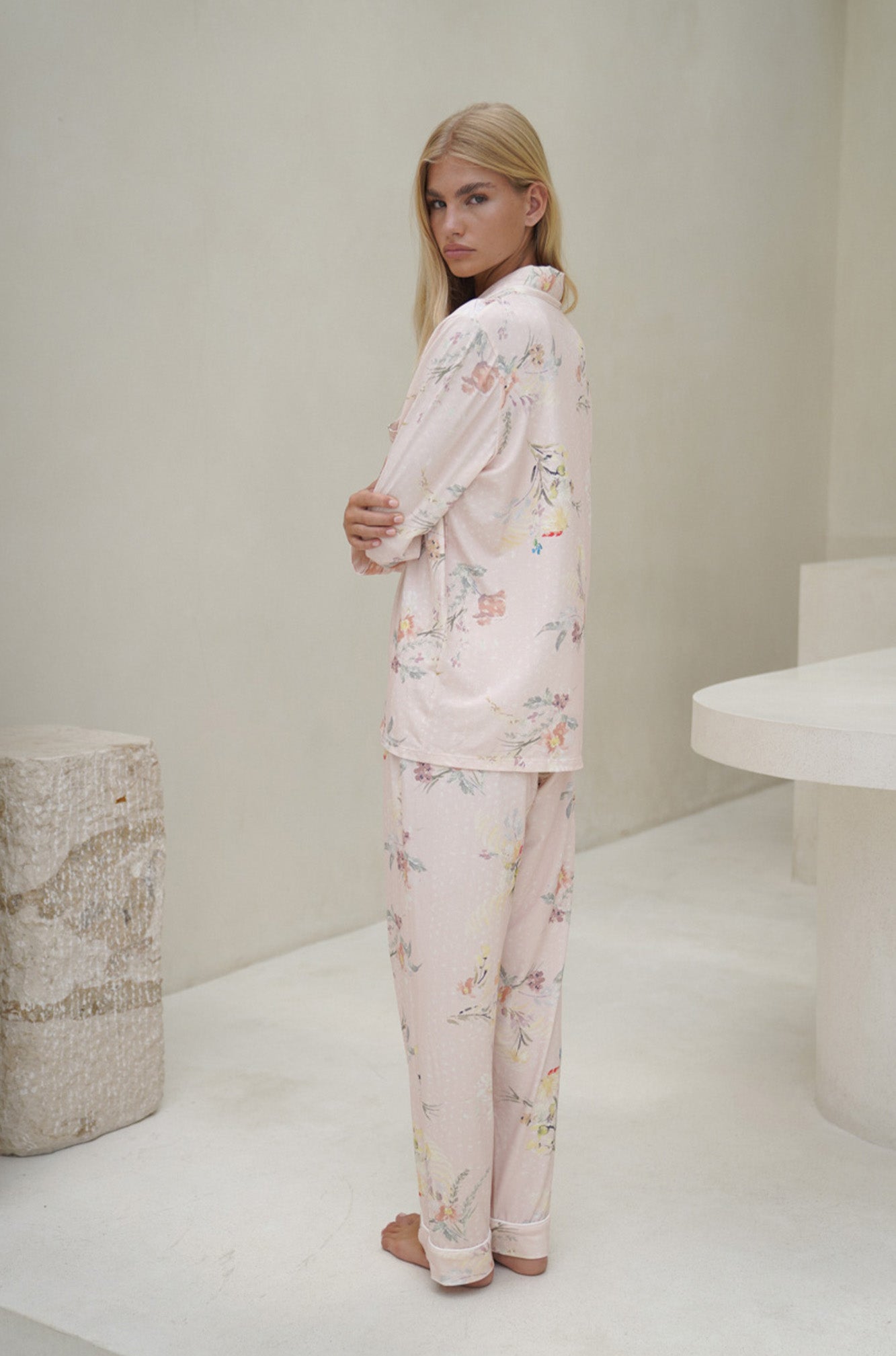 Francesca Sleep Set | Secret Garden Blush