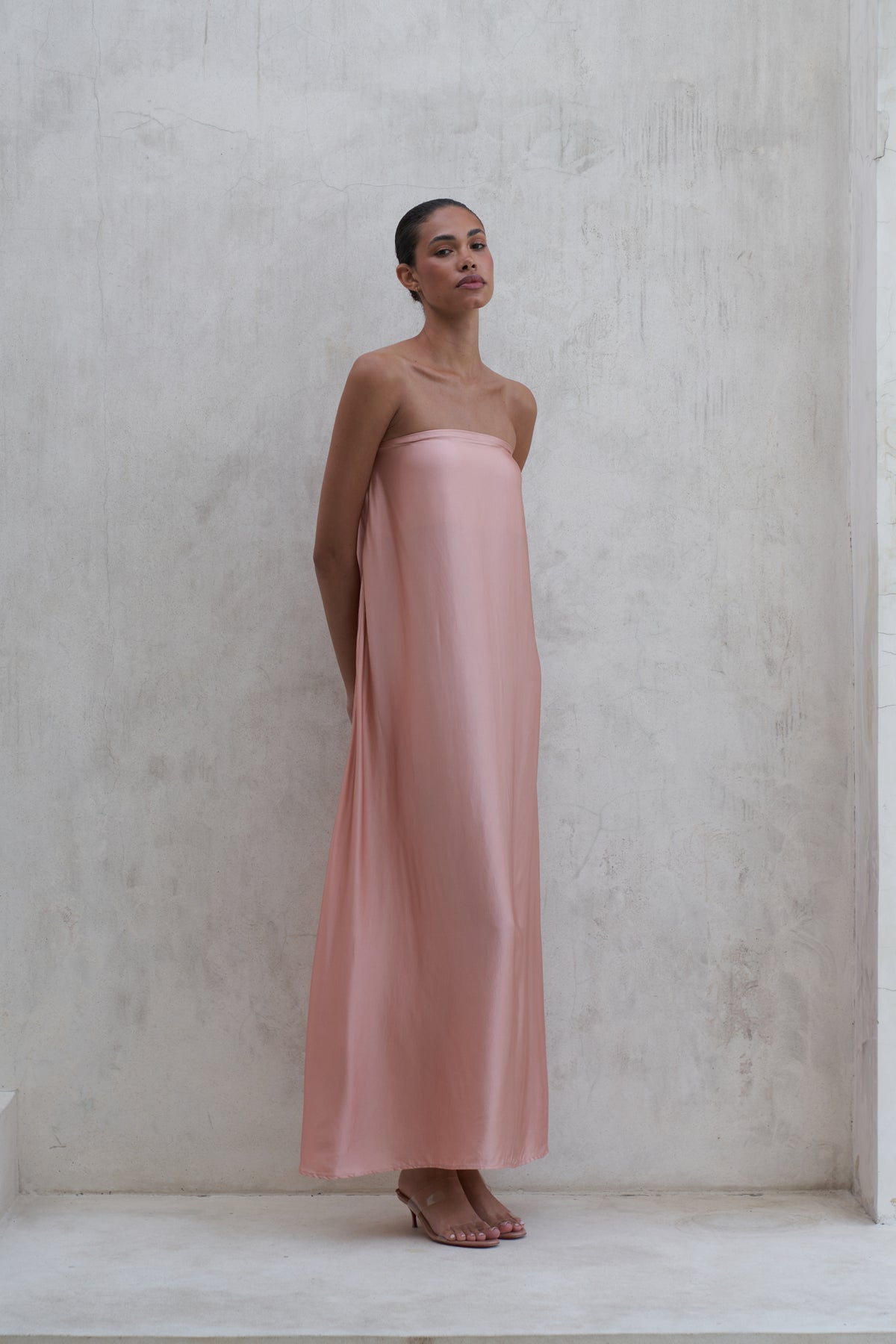 Aveline Maxi Dress | Peach Rose