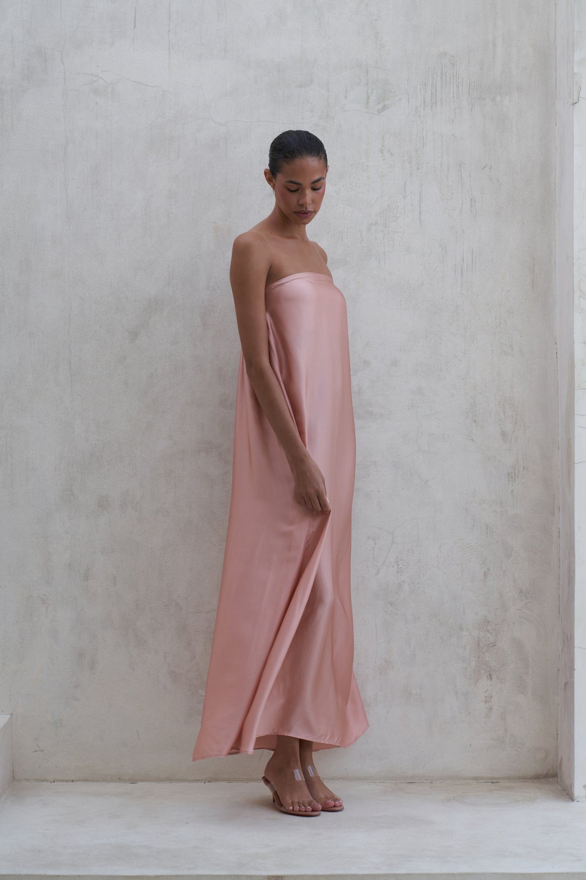 Aveline Maxi Dress | Peach Rose