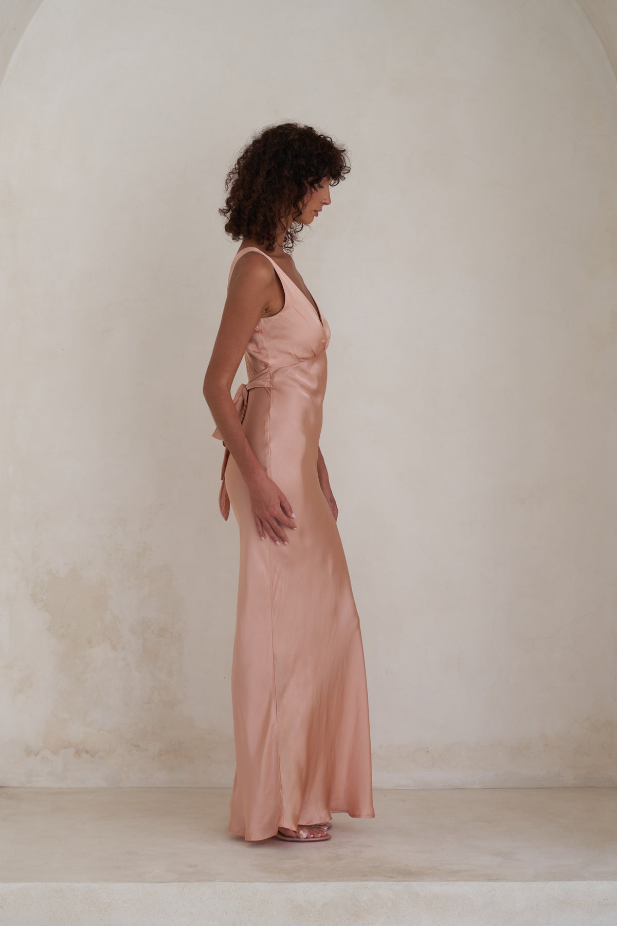 Bessette Maxi Dress | Peach Rose