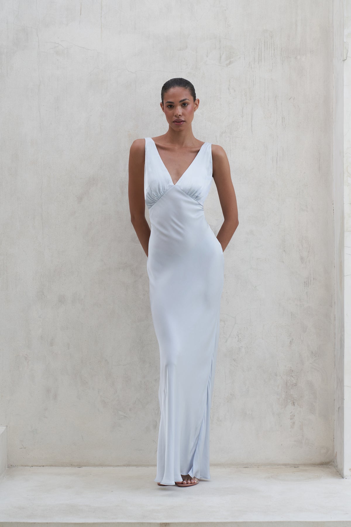 Bessette Maxi Dress | Pearl Blue