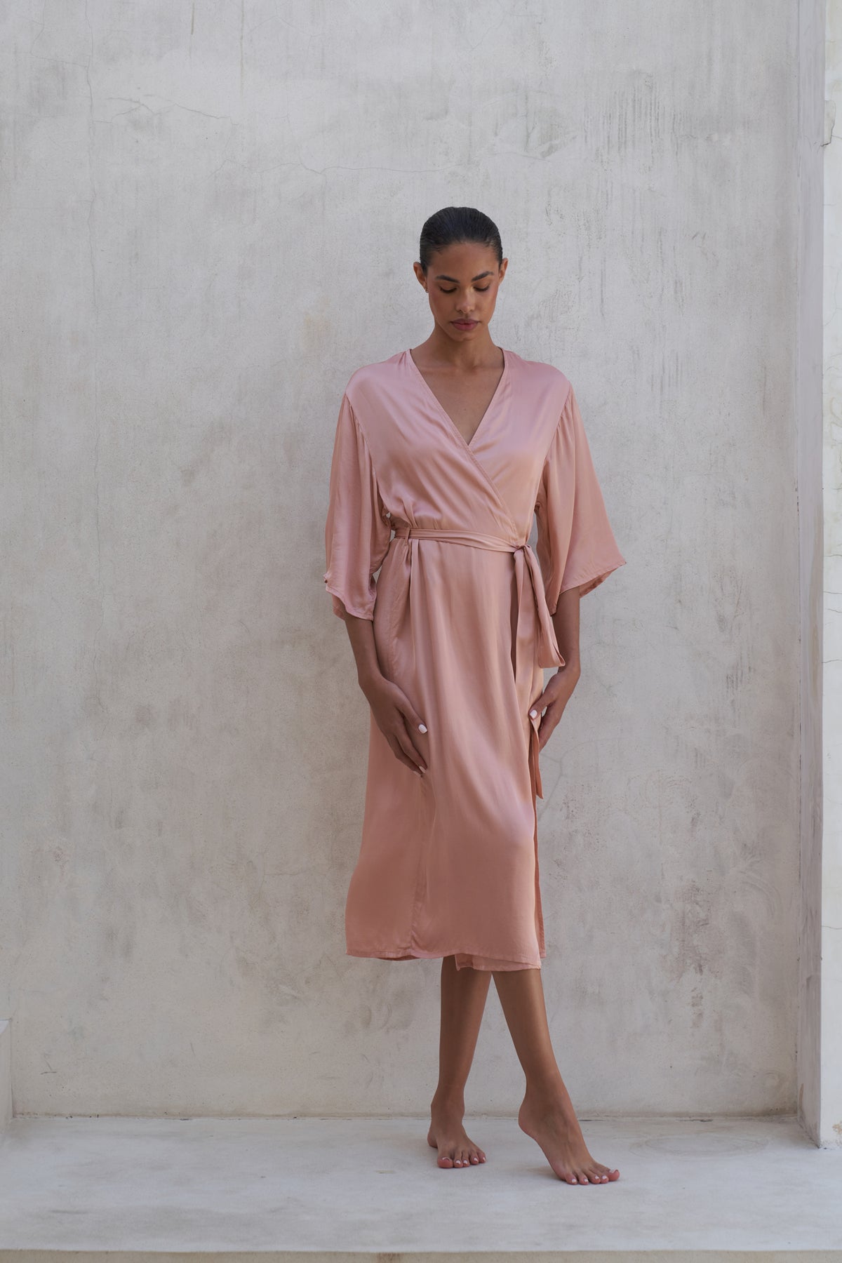 Olivia Robe | Peach Rose