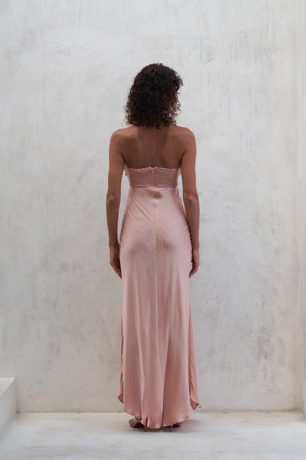 Victoria Maxi Dress | Peach Rose