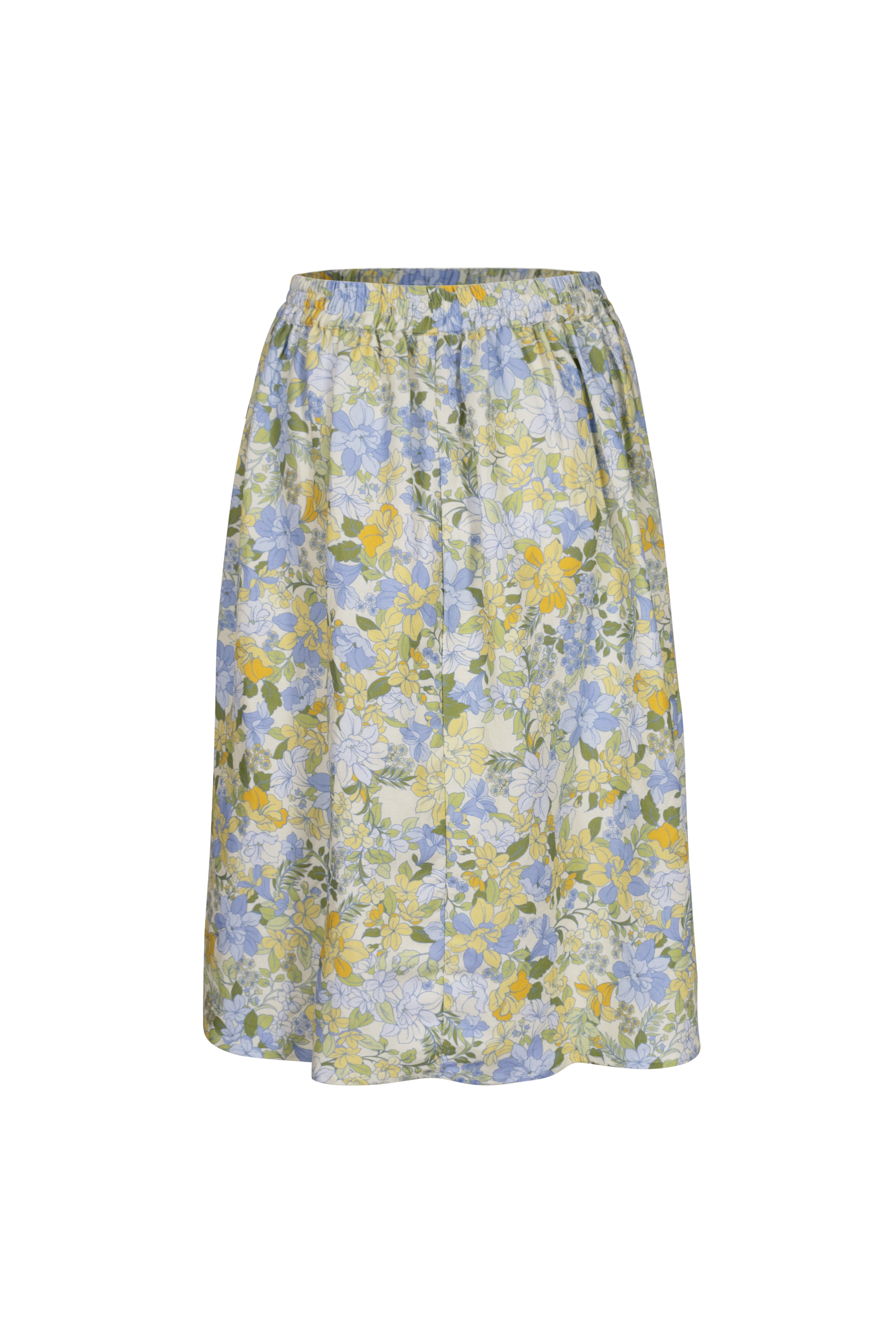 Olive Midi Skirt | Pastel Blooms