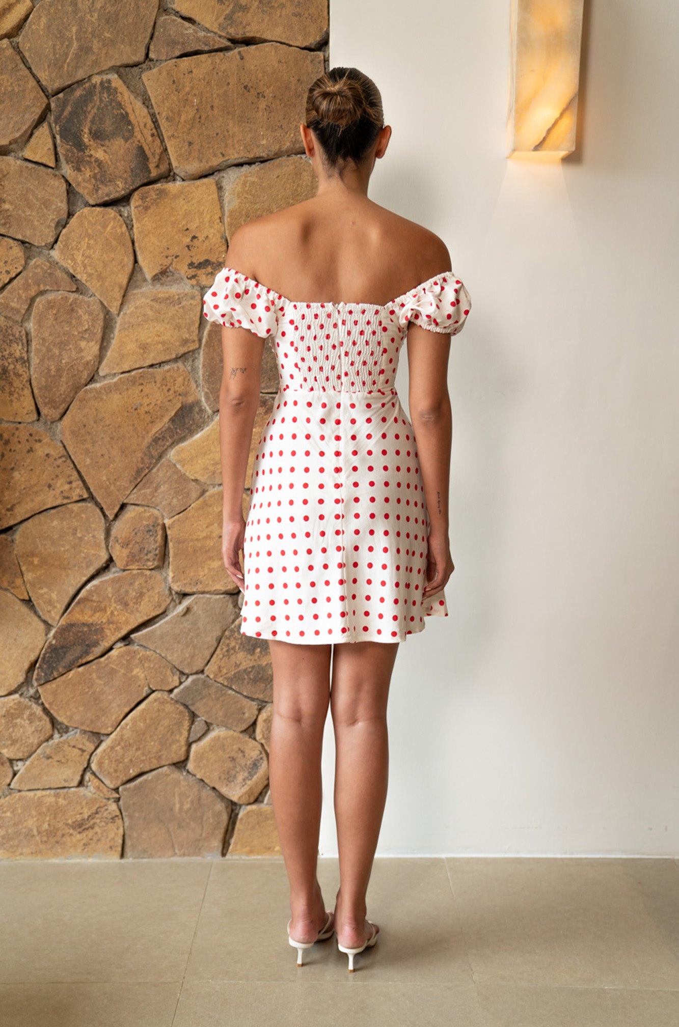 Gia Mini Dress | Berry  Dot