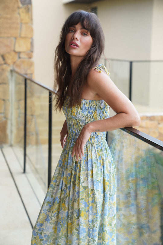 Amalfi Maxi Dress | Pastel Blooms