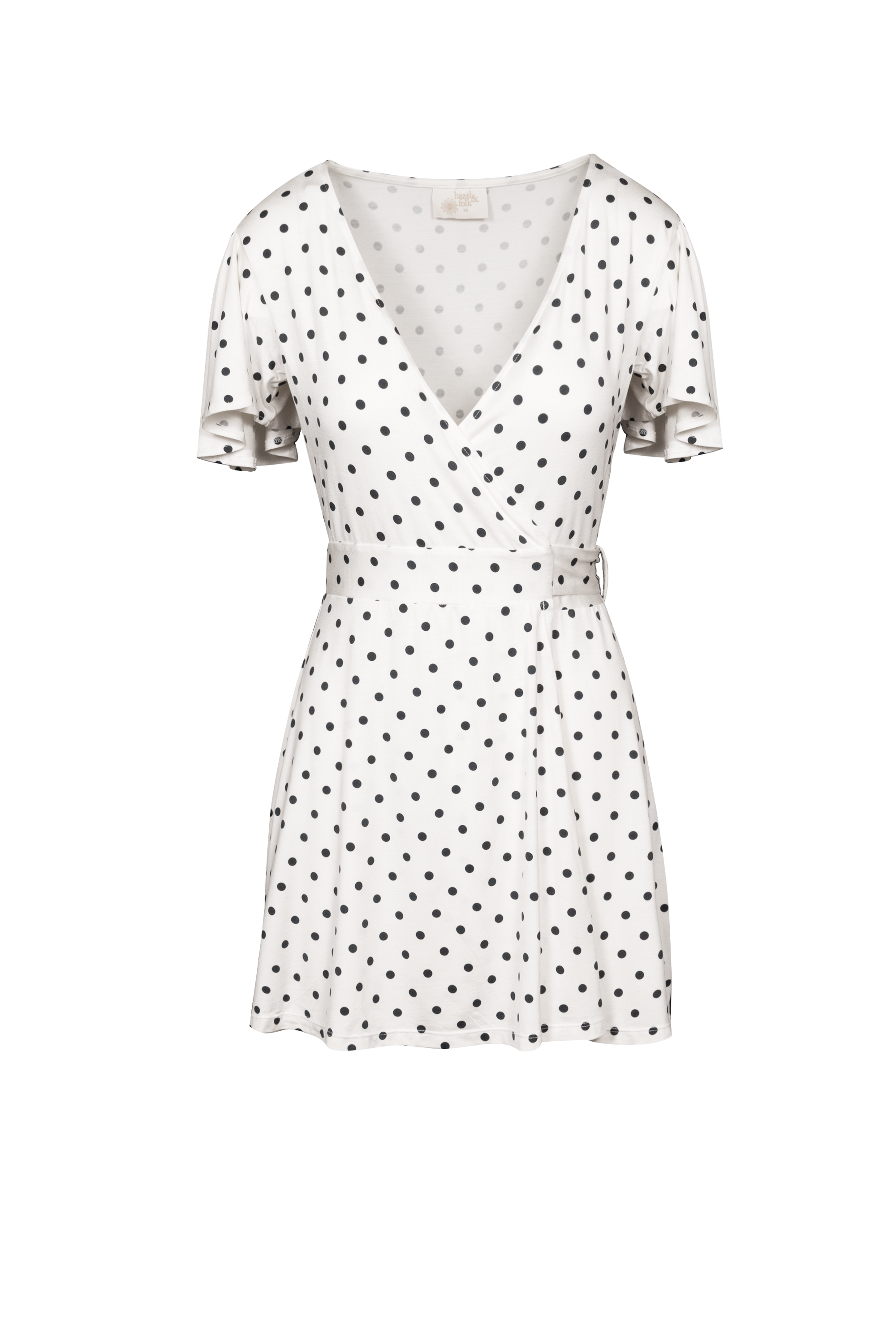 Lucia Mini Wrap Dress | Holiday Polka Dot