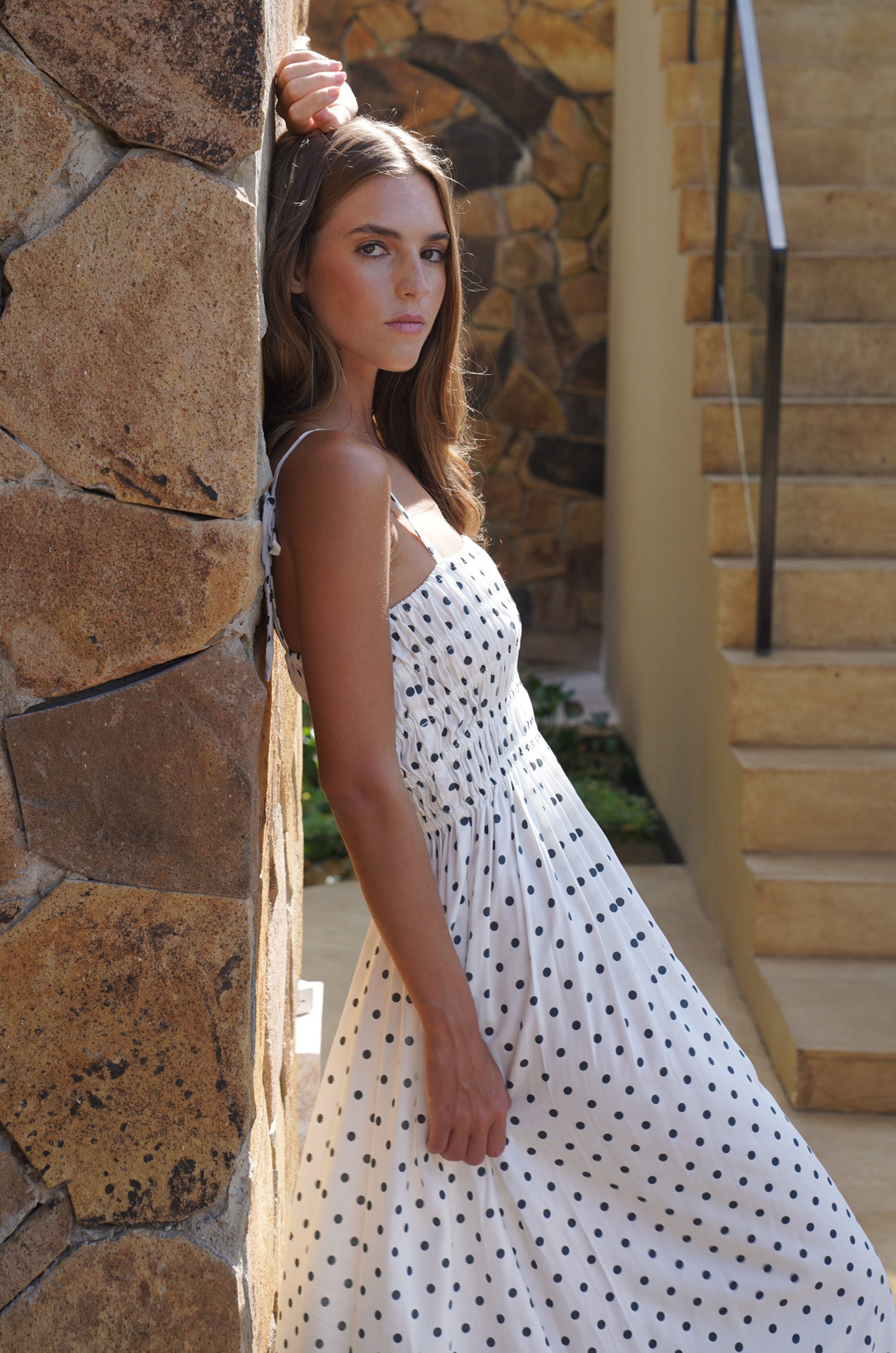 Amalfi Maxi Dress | Holiday Polka Dot