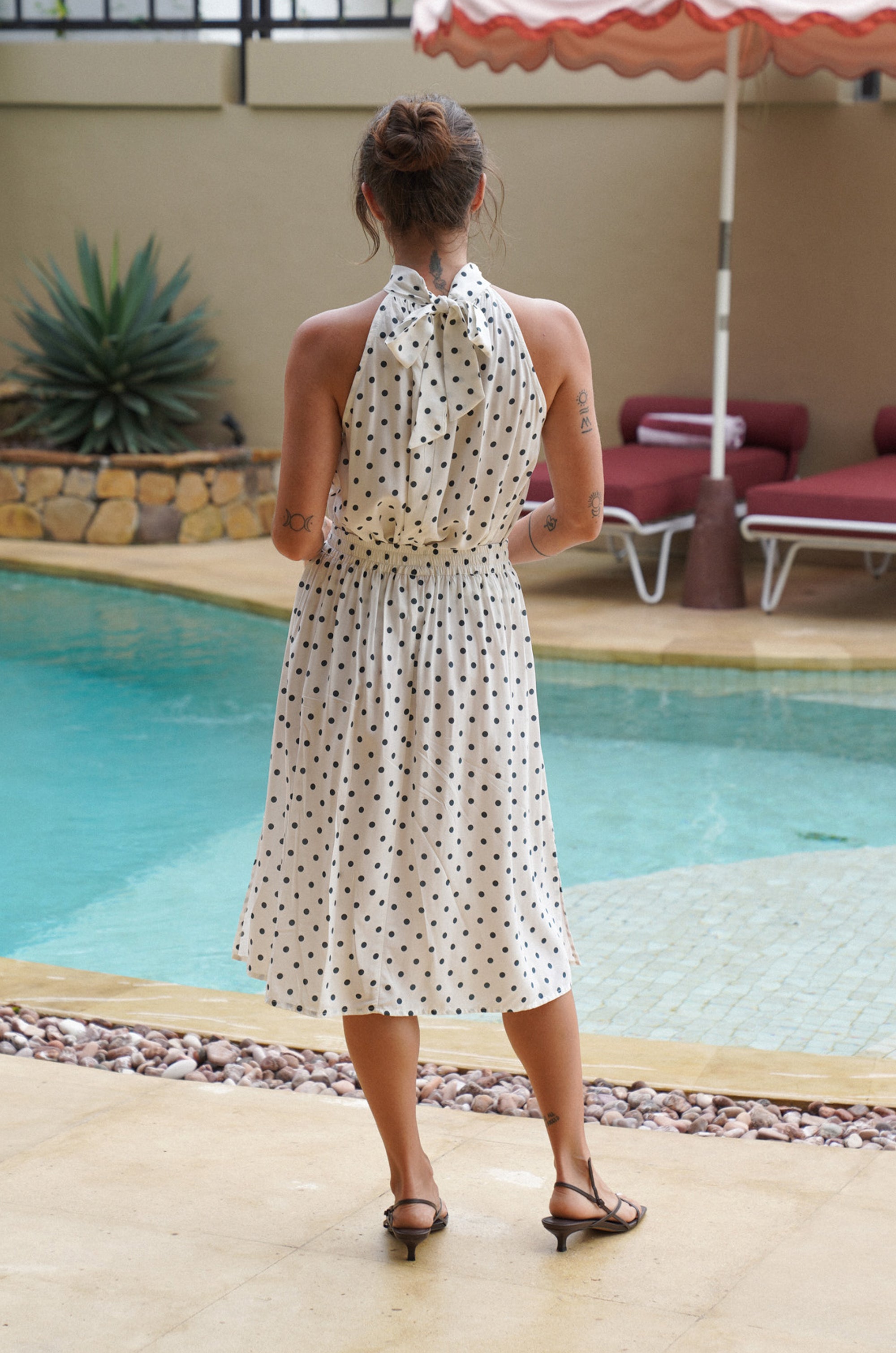Olive Midi Skirt | Holiday Polka Dot