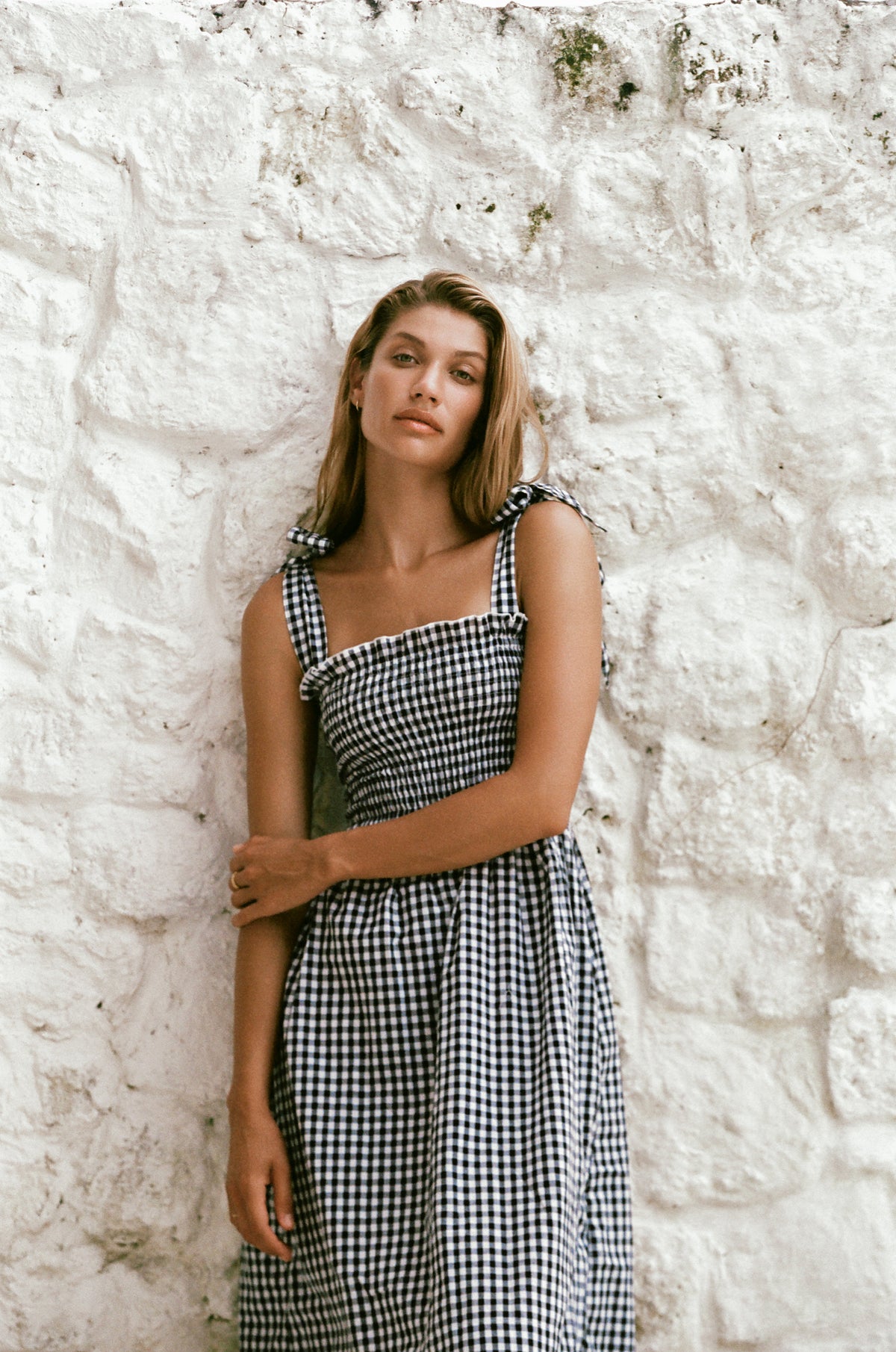 Farrah Midi Dress | Black Gingham