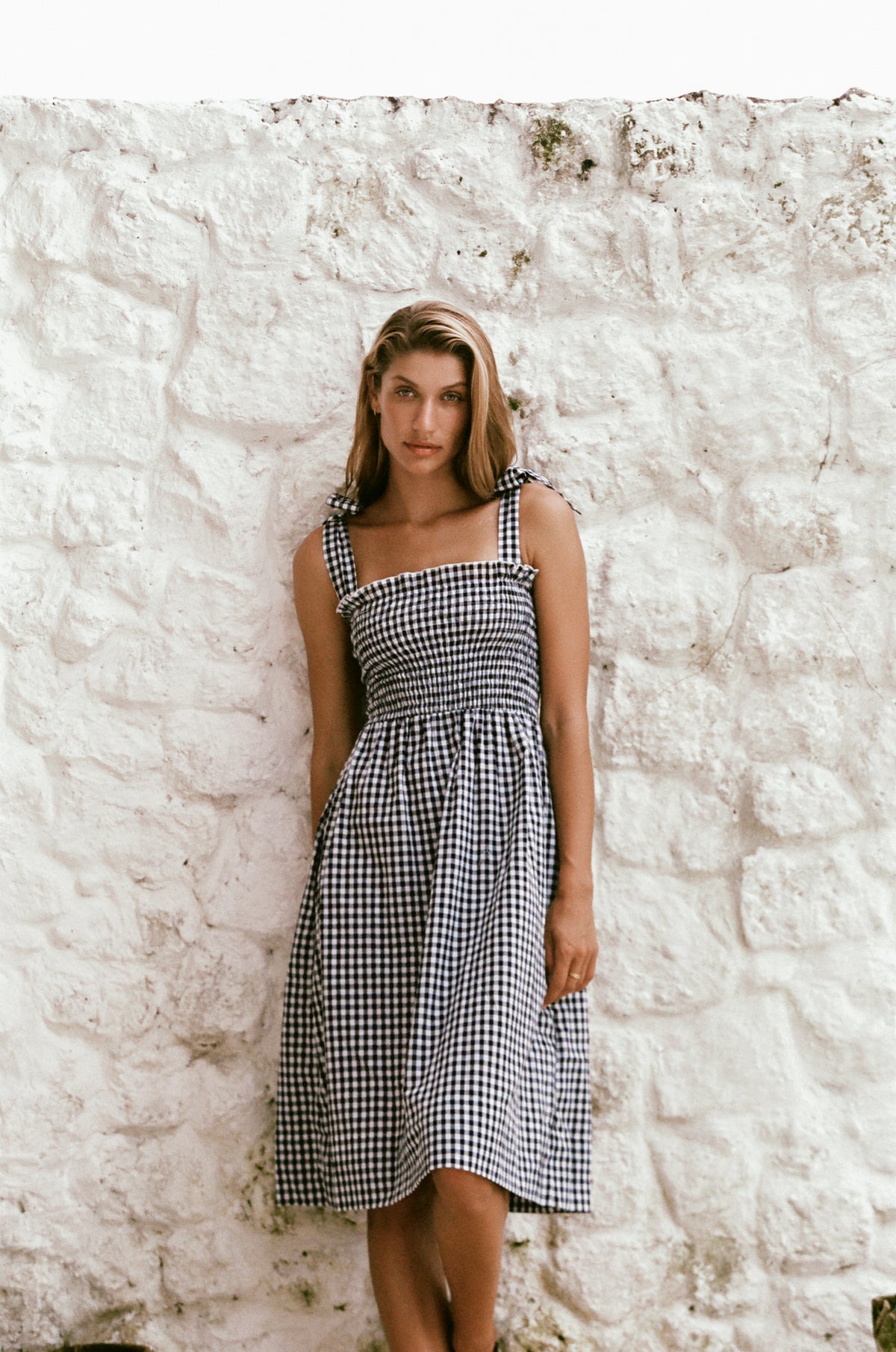Farrah Midi Dress | Black Gingham