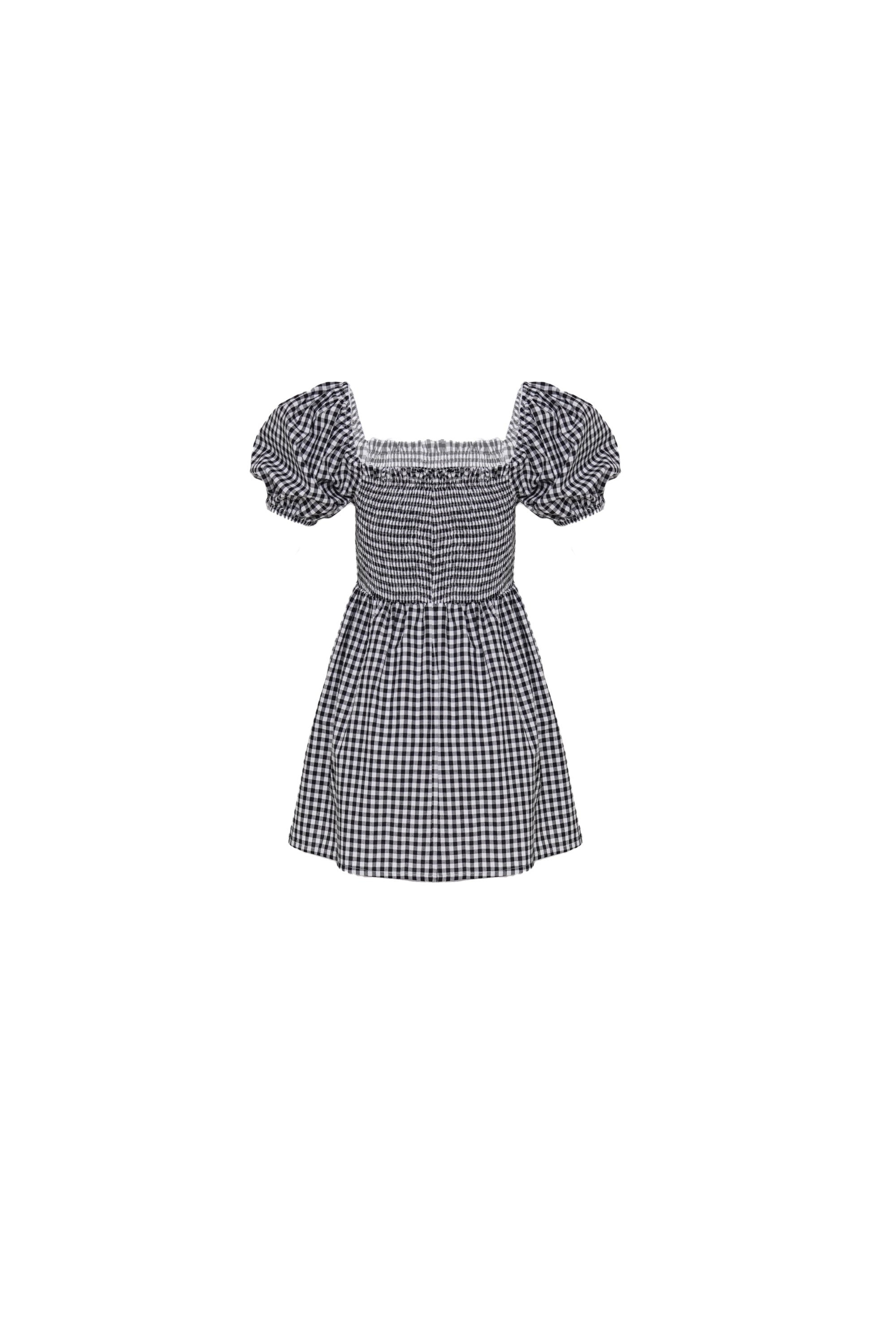 black gingham mini dress Mimi Black Gingham Mini | Bump-Friendly Smock