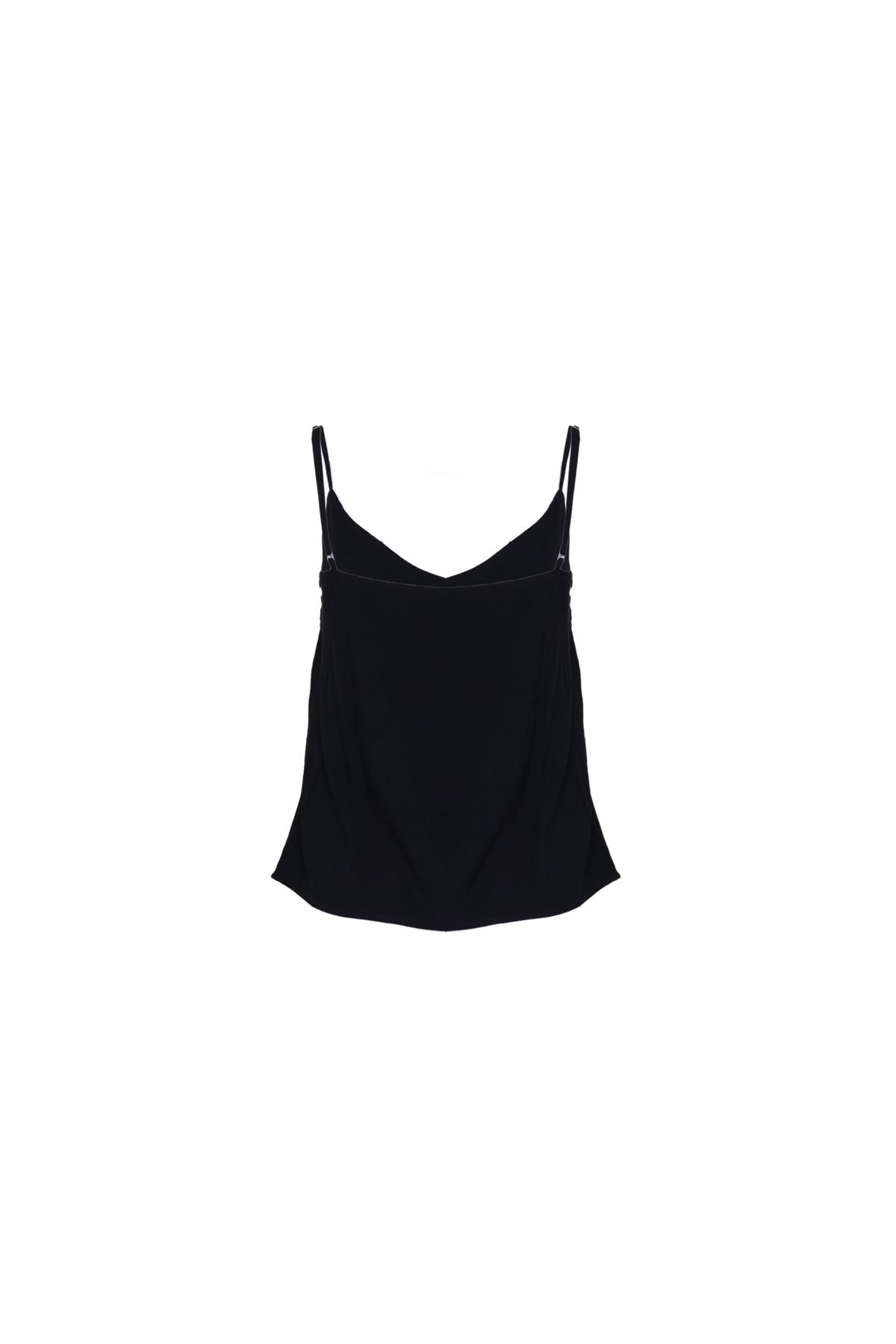 Back view of a black singlet top